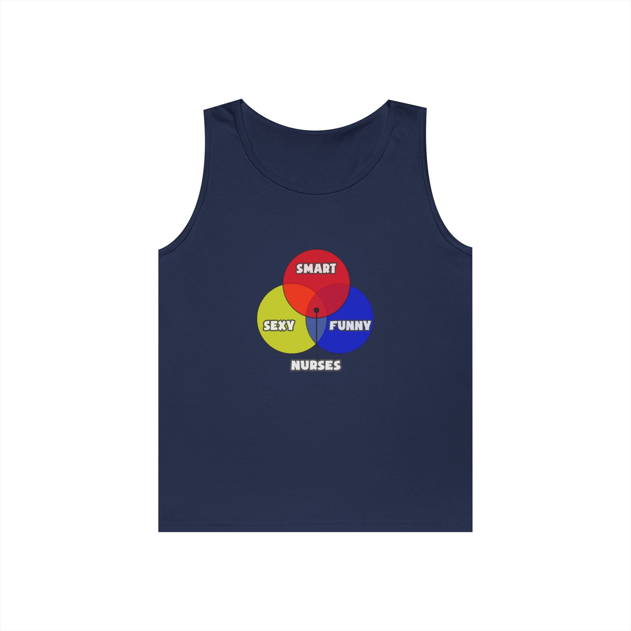 Venn Diagram .. Nurses - Unisex Heavy Cotton Tank Top