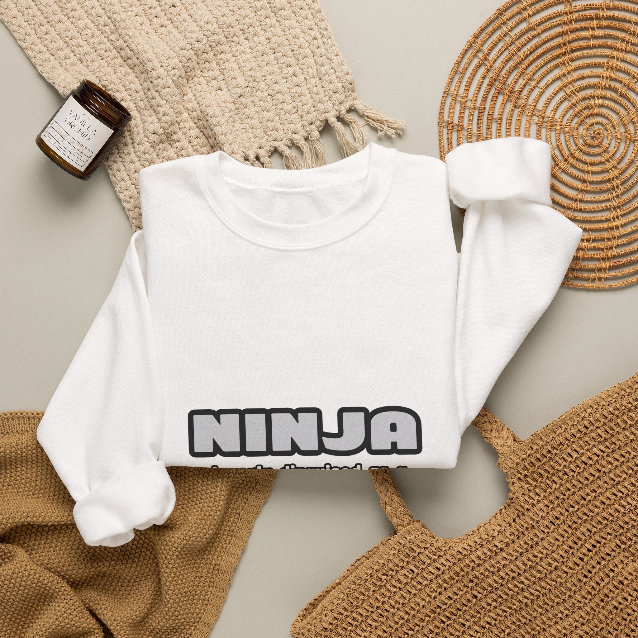Ninja Cleverly Disguised As A Nurse - Unisex Heavy Blend™ Crewneck Sweatshirt