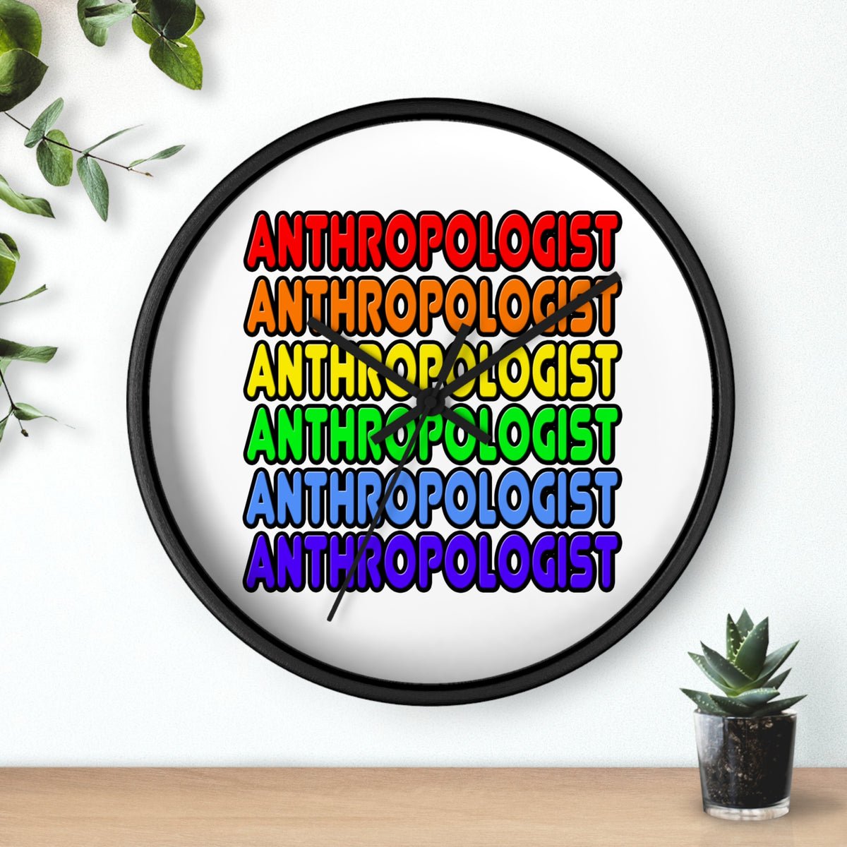 Rainbow Anthropologist - Wall Clock