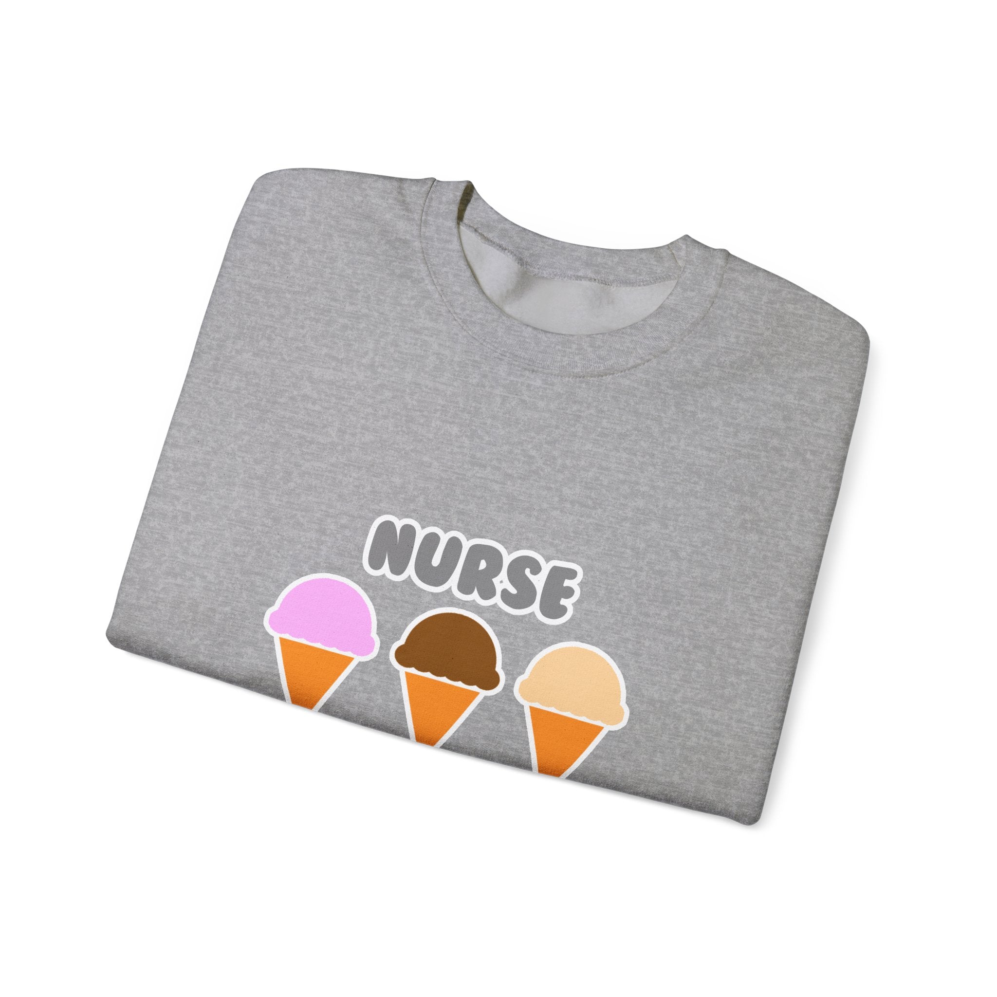 Nurse ... Will Work For Ice Cream - Unisex Heavy Blend™ Crewneck Sweatshirt