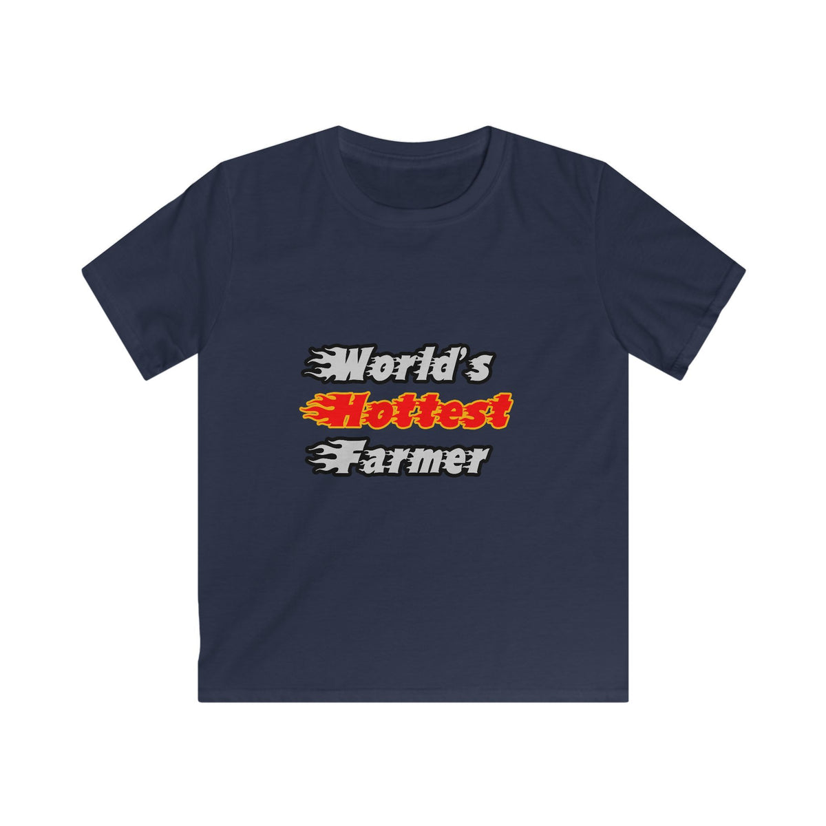 World's Hottest Farmer - Kids Softstyle Tee
