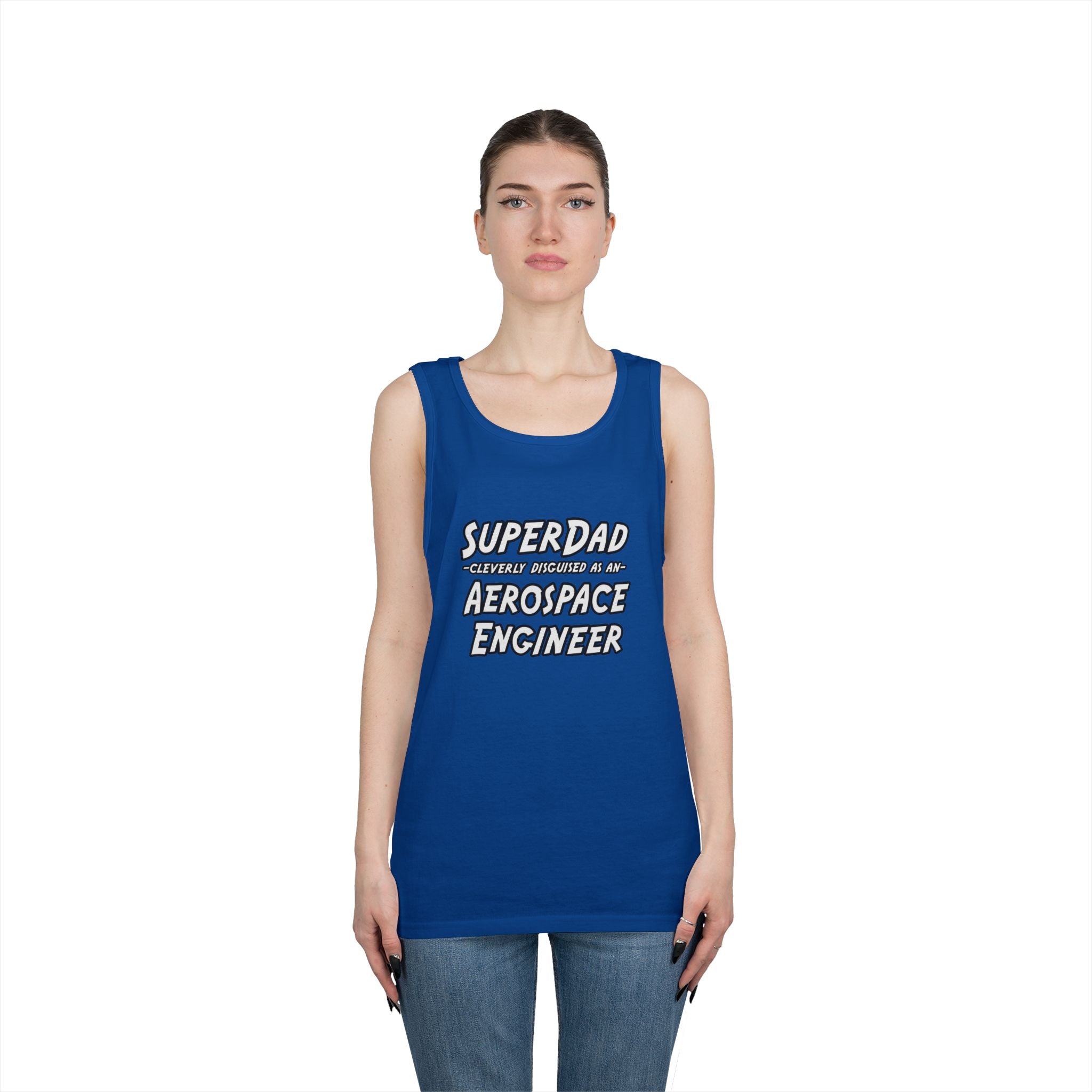 SuperDad...Aerospace Engineer - Unisex Heavy Cotton Tank Top