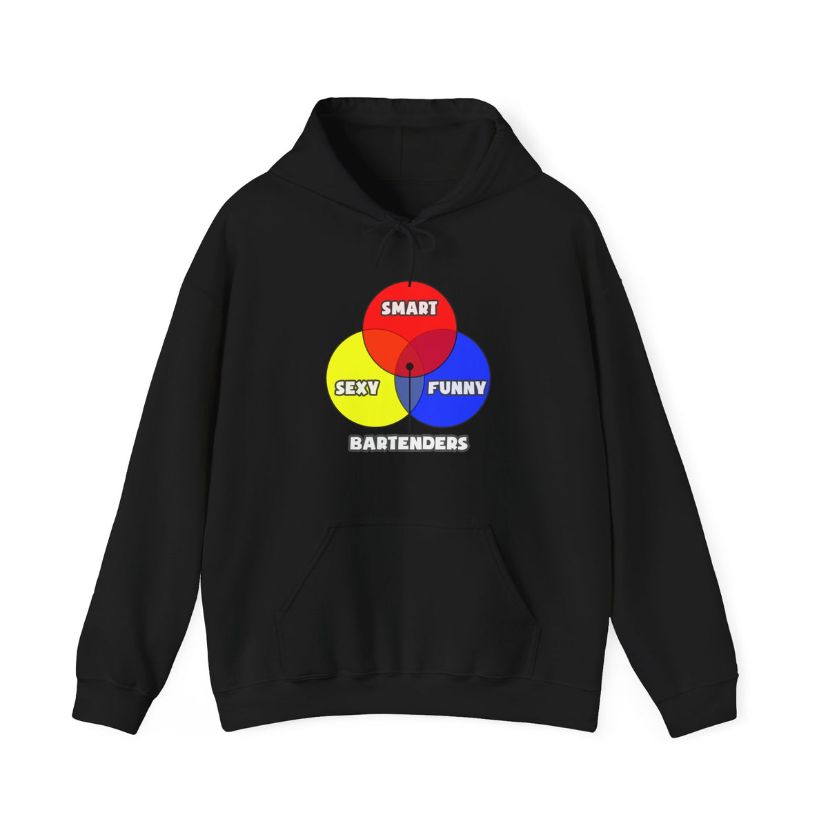 Venn Diagram .. Bartenders - Unisex Heavy Blend™ Hooded Sweatshirt