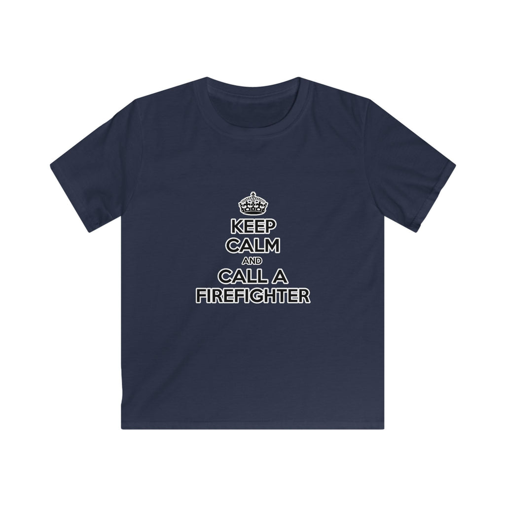 Keep Calm and Call a Firefighter - Kids Softstyle Tee