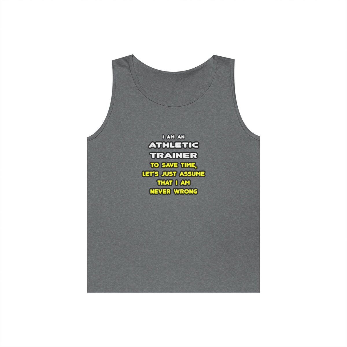 Funny Athletic Trainer T Shirts - Unisex Heavy Cotton Tank Top