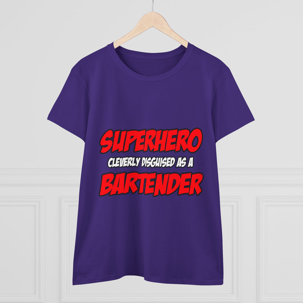Superhero...Bartender - Women's Midweight Cotton Tee