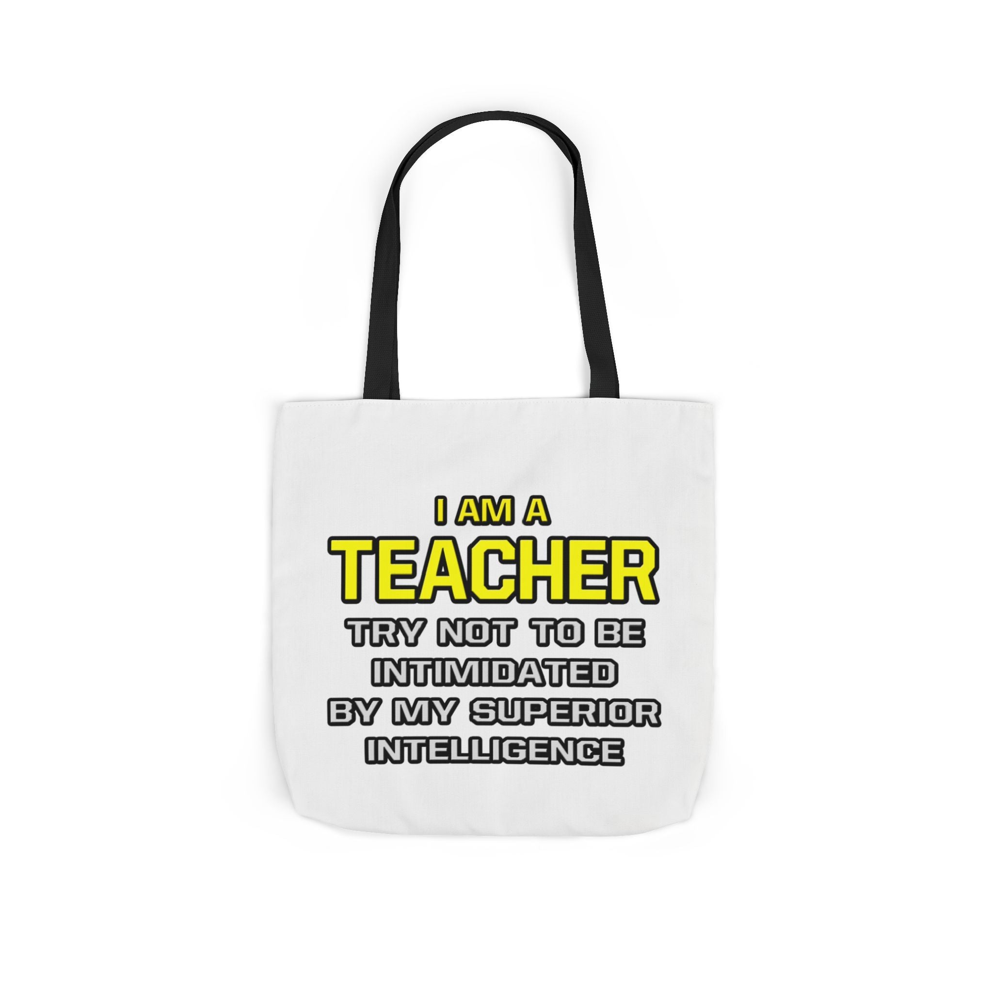 Teacher...Superior Intelligence - Canvas Tote Bag, 5-Color Straps