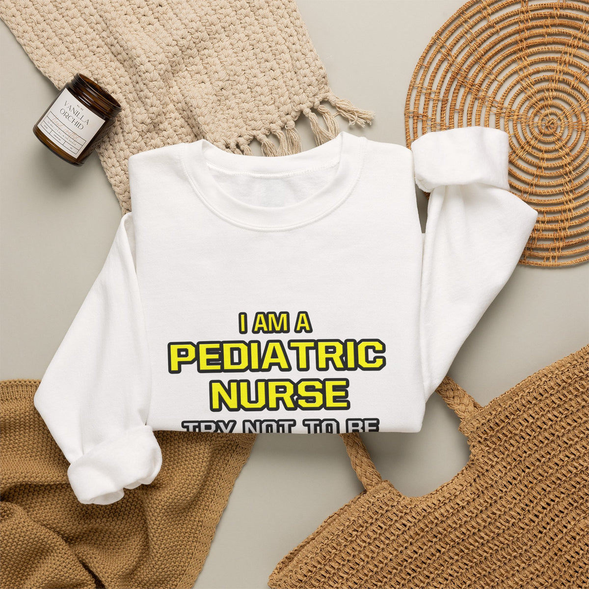 Pediatric Nurse...Superior Intelligence - Unisex Heavy Blend™ Crewneck Sweatshirt