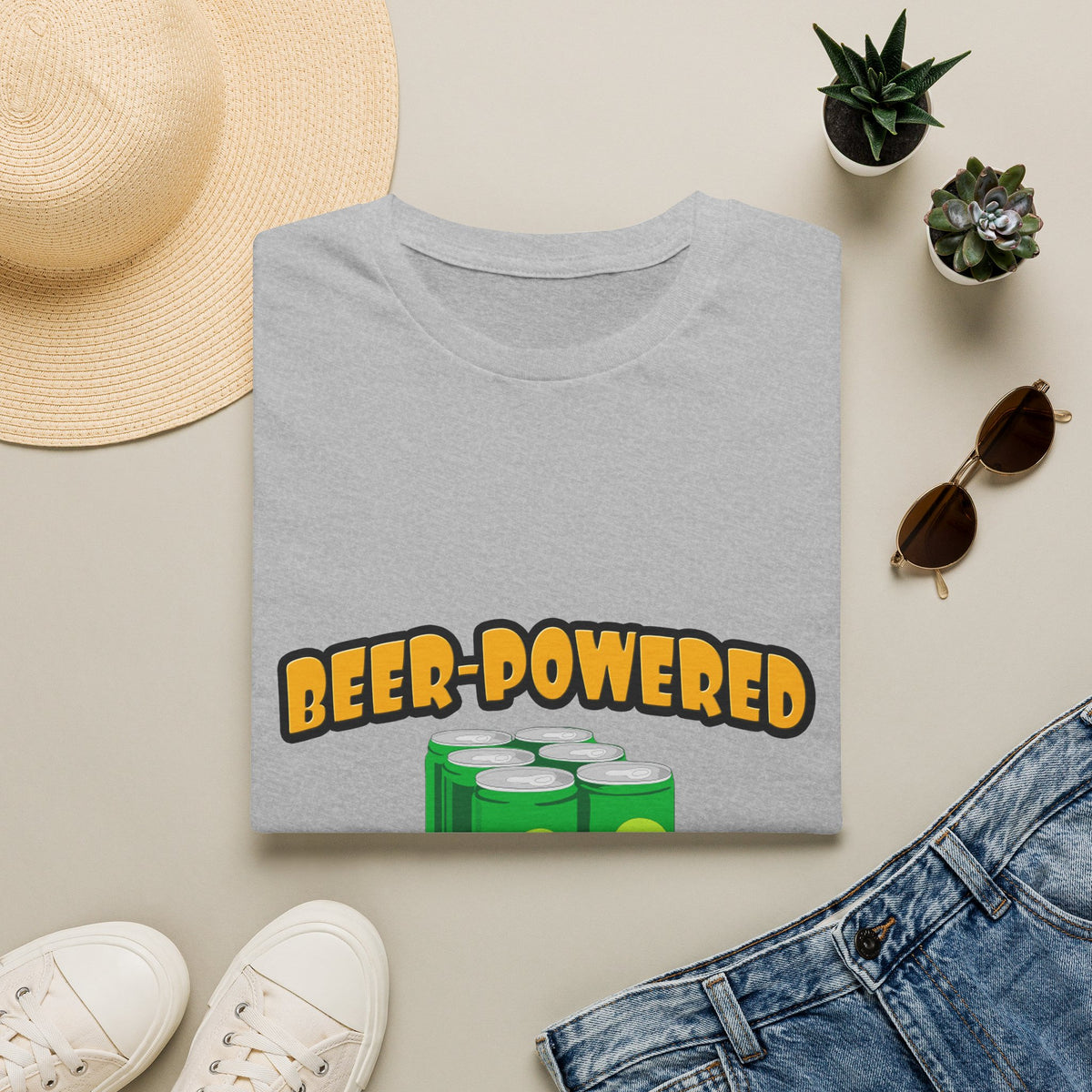 Beer Powered Teacher - Unisex Softstyle T-Shirt