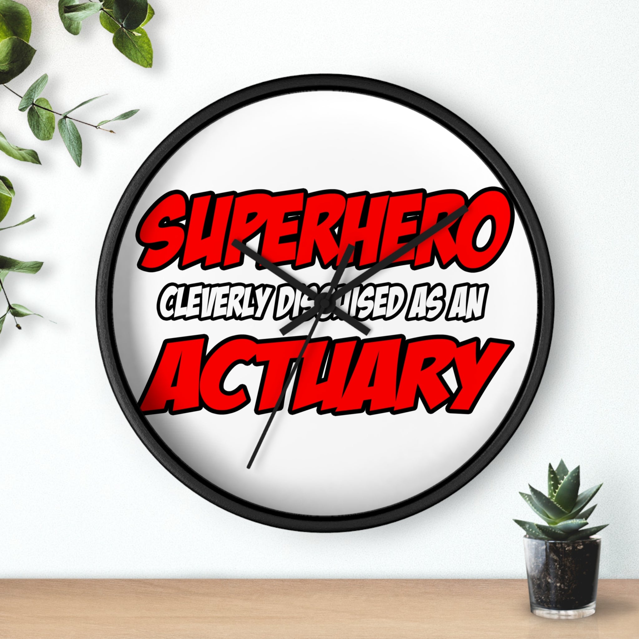 Superhero...Actuary - Wall Clock