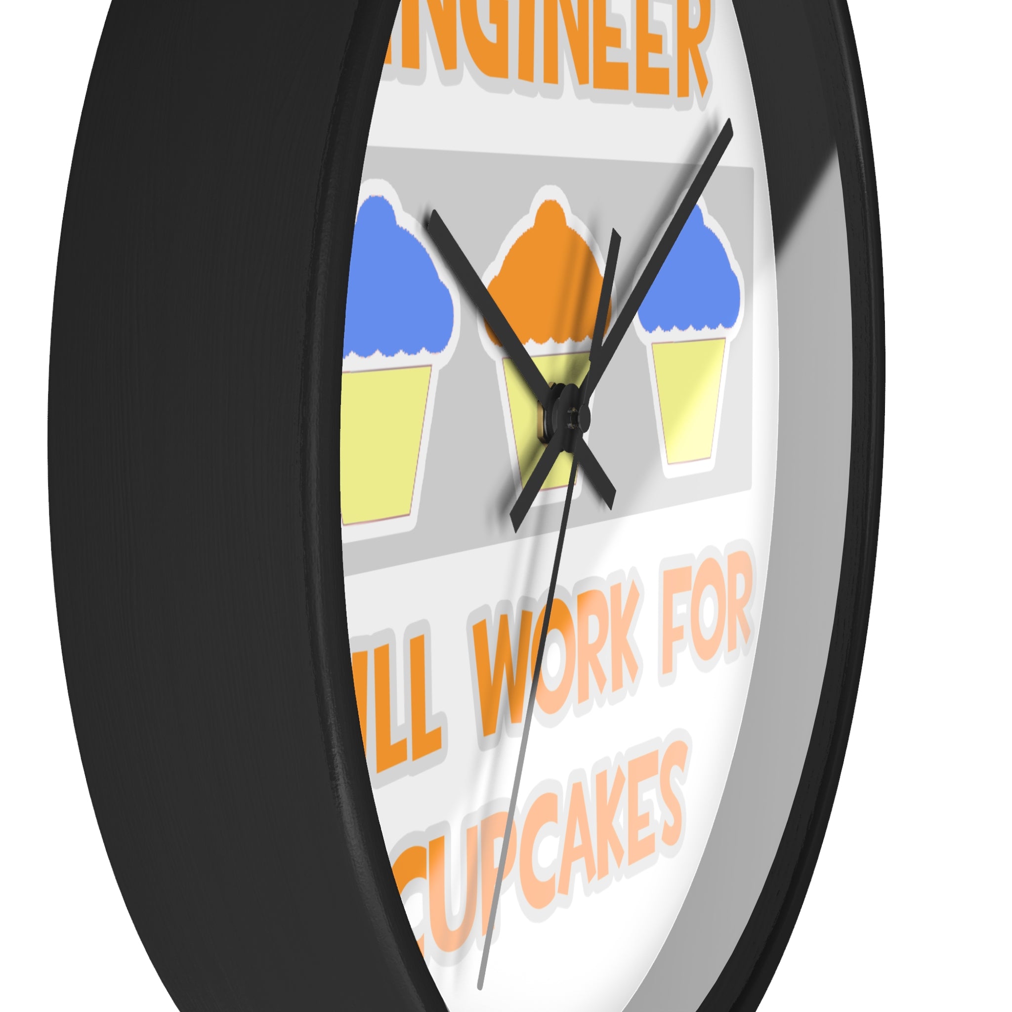Engineer ... Will Work For Cupcakes - Wall Clock