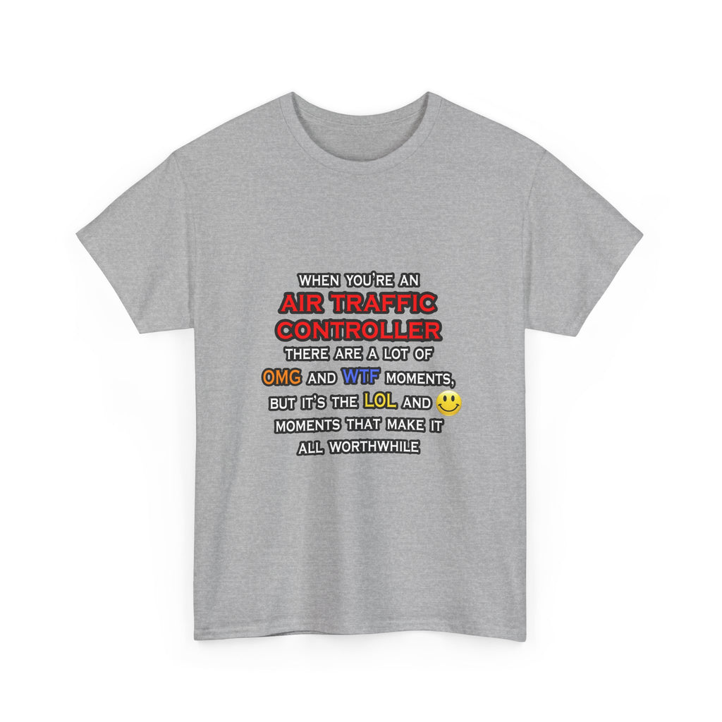 Funny Air Traffic Controller ... OMG WTF LOL - Unisex Heavy Cotton Tee
