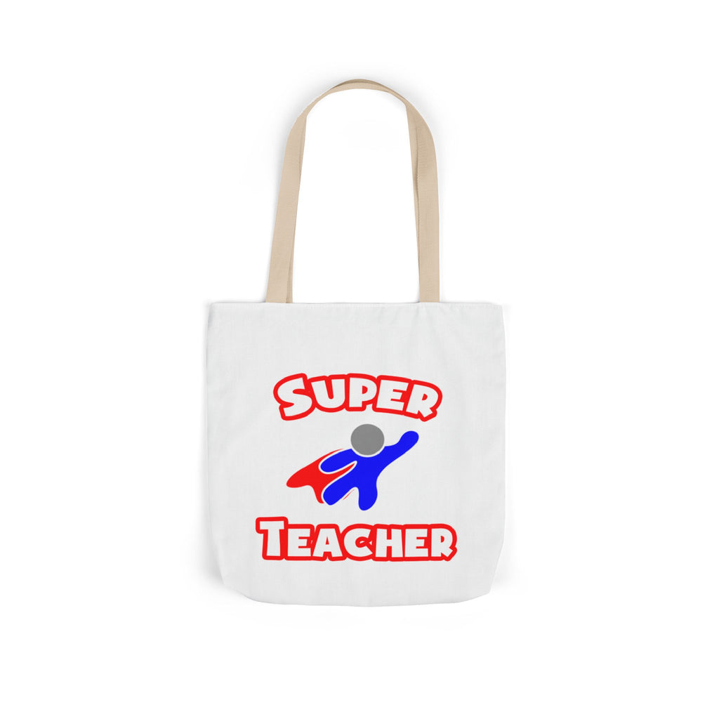 Super Teacher - Canvas Tote Bag, 5-Color Straps