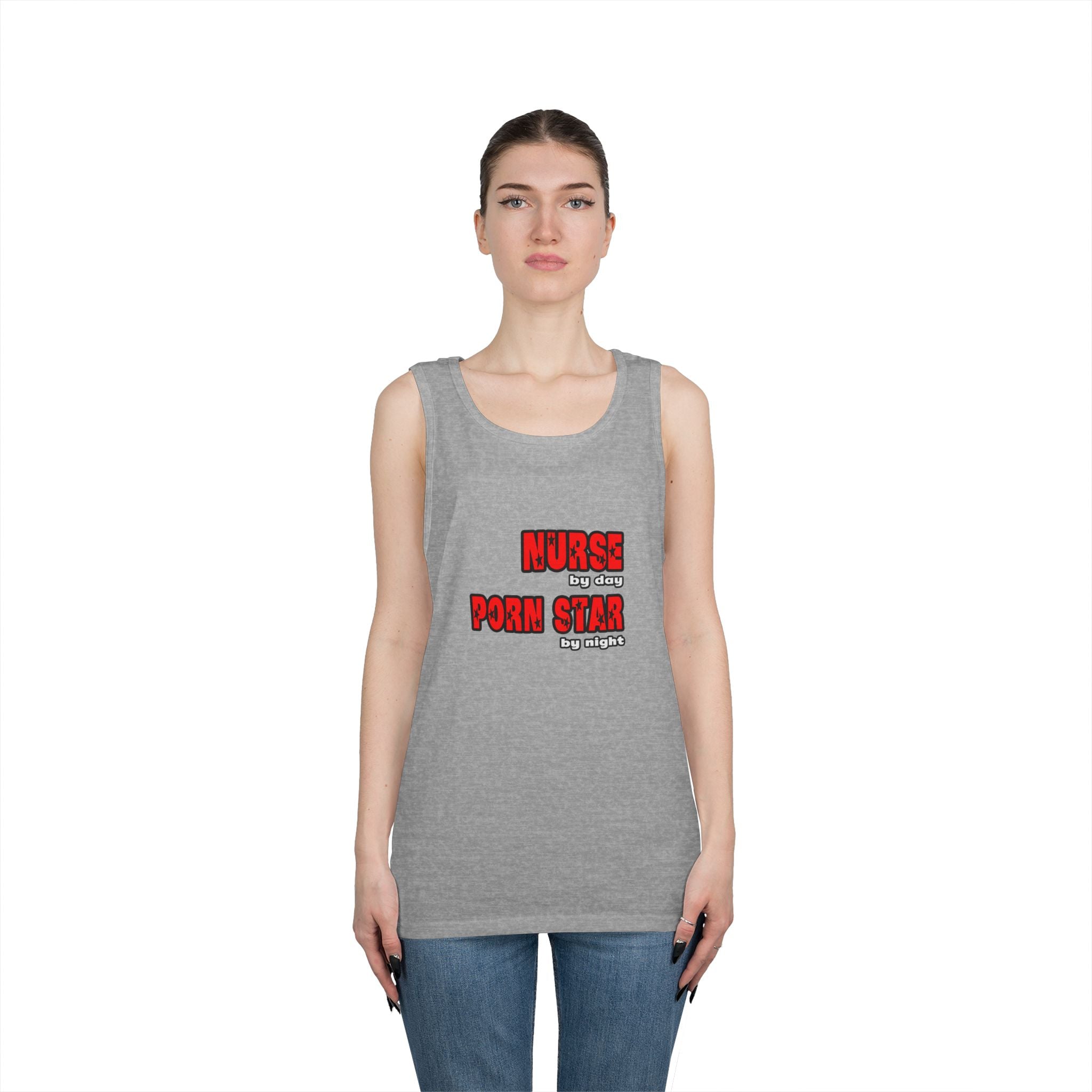 Nurse By Day...Porn Star By Night - Unisex Heavy Cotton Tank Top