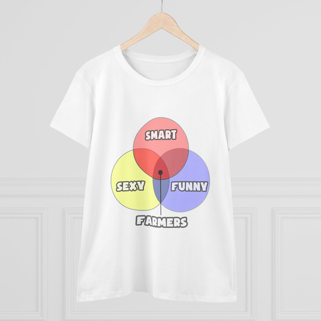 Venn Diagram .. Farmers - Women's Midweight Cotton Tee
