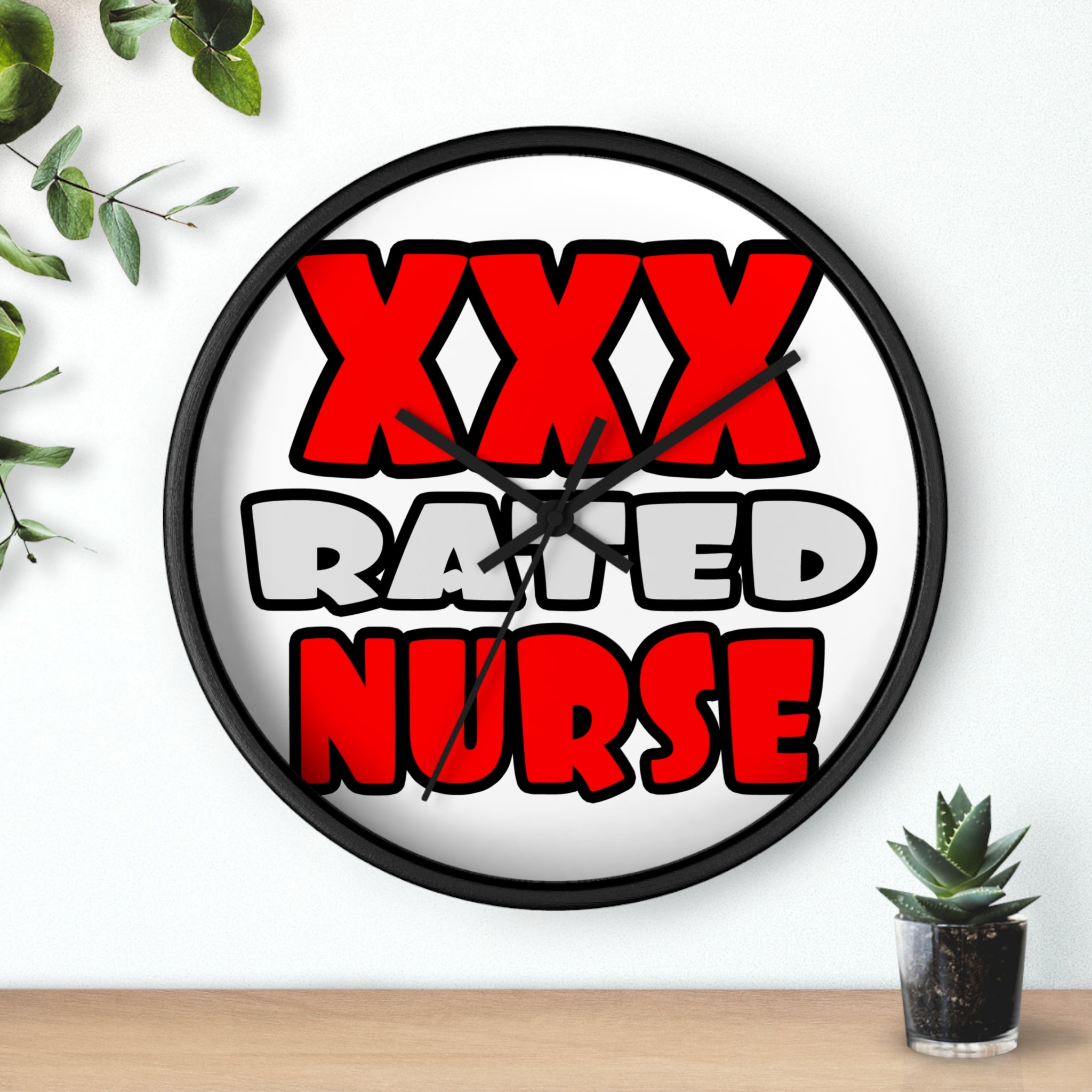 XXX Rated Nurse - Wall Clock