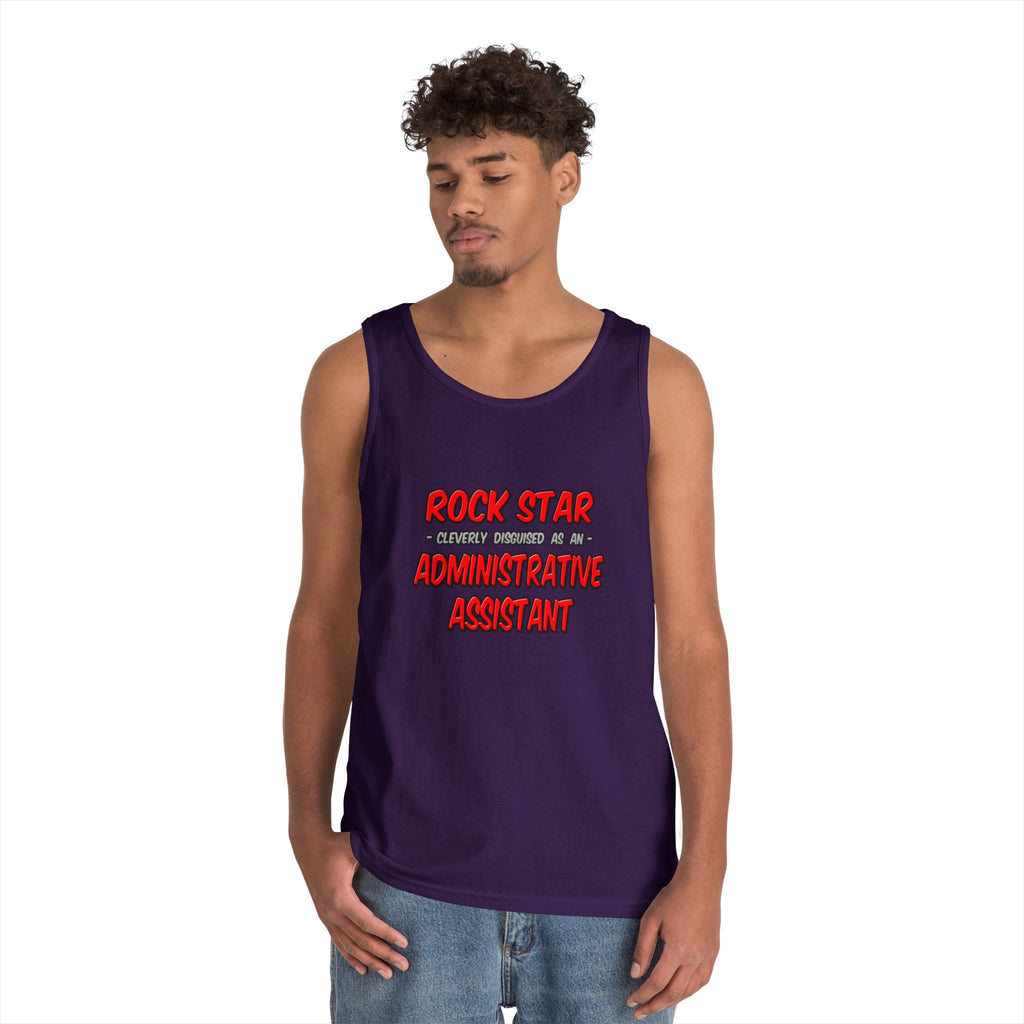 Rock Star...Administrative Assistant - Unisex Heavy Cotton Tank Top