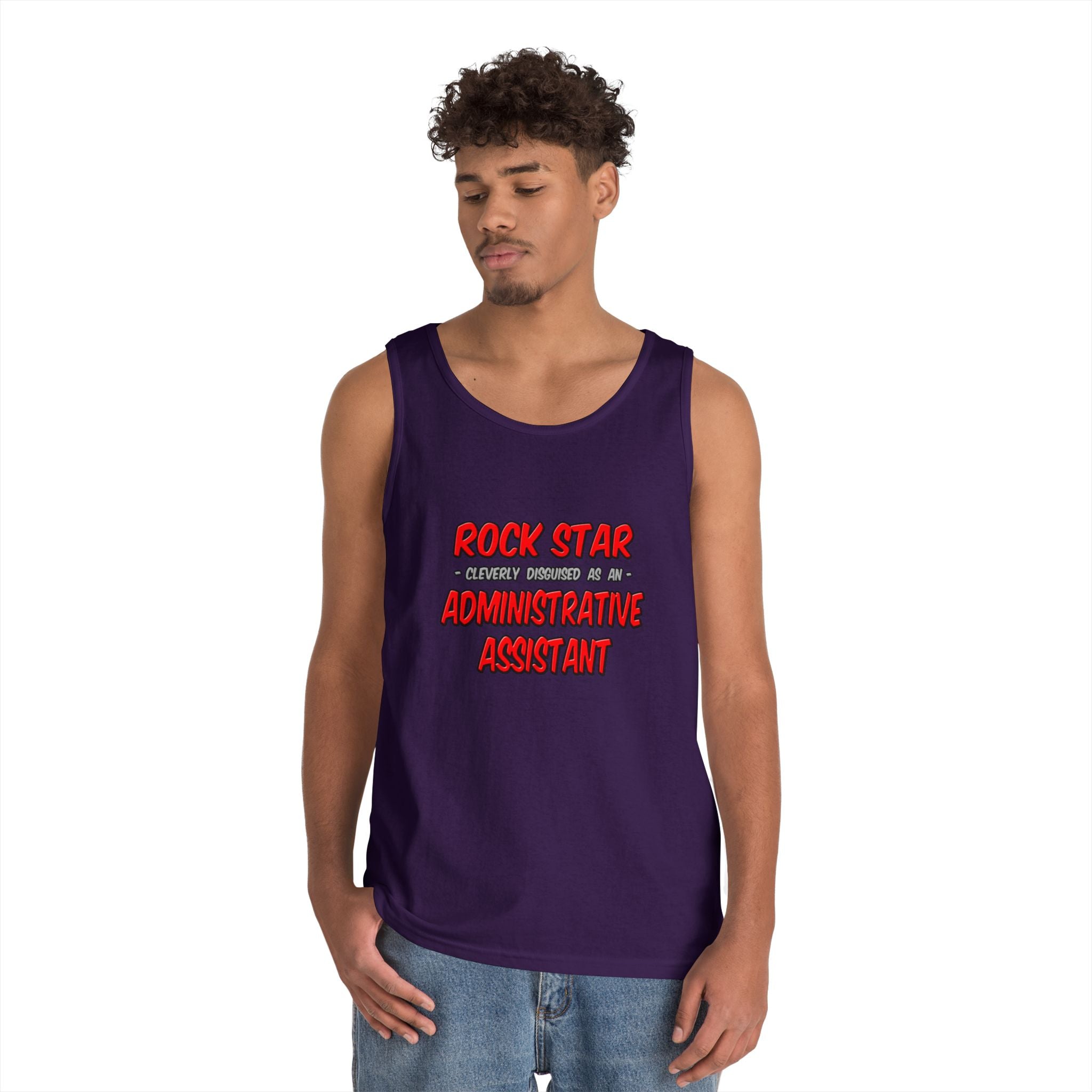 Rock Star...Administrative Assistant - Unisex Heavy Cotton Tank Top