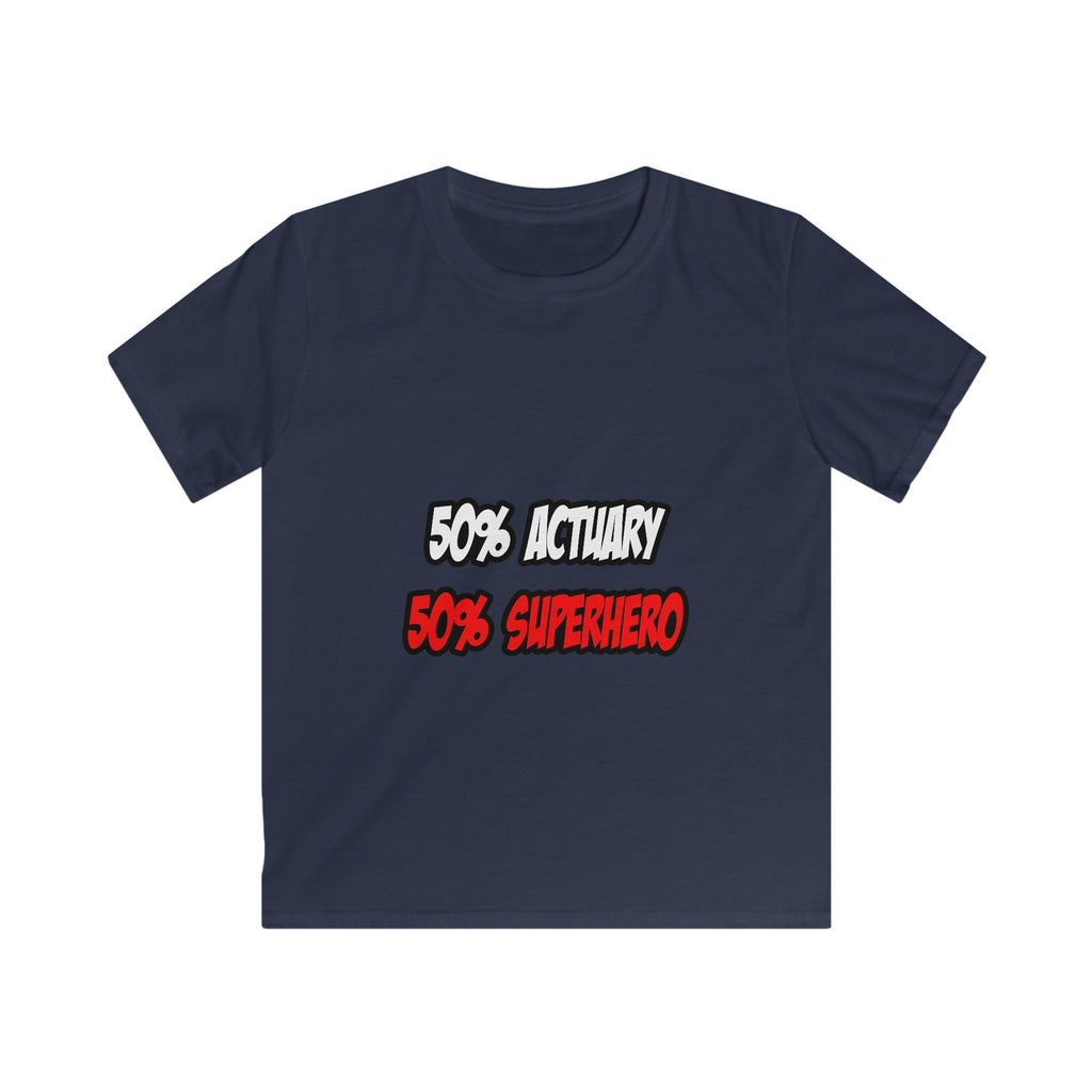 Half Actuary...Half Superhero - Kids Softstyle Tee