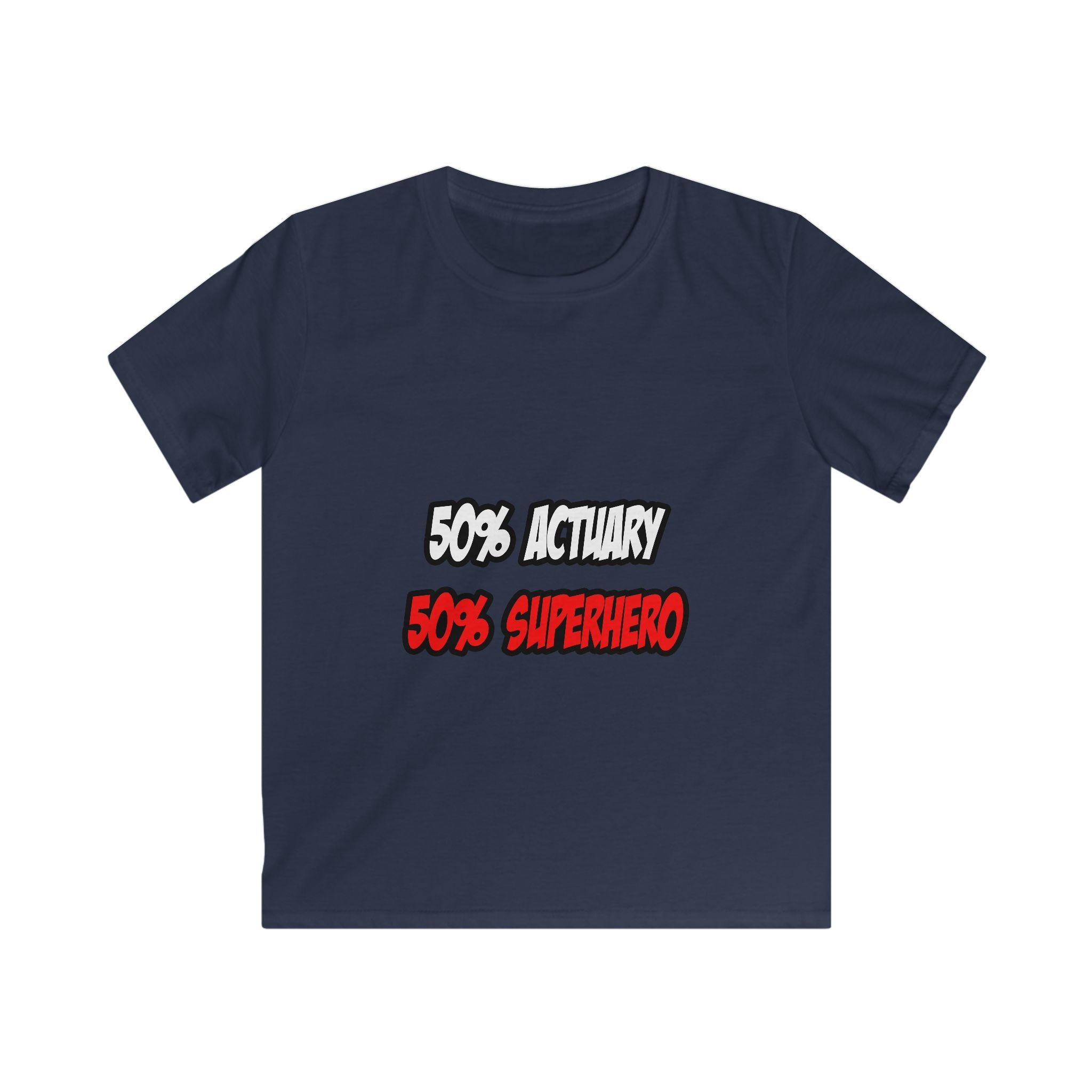 Half Actuary...Half Superhero - Kids Softstyle Tee