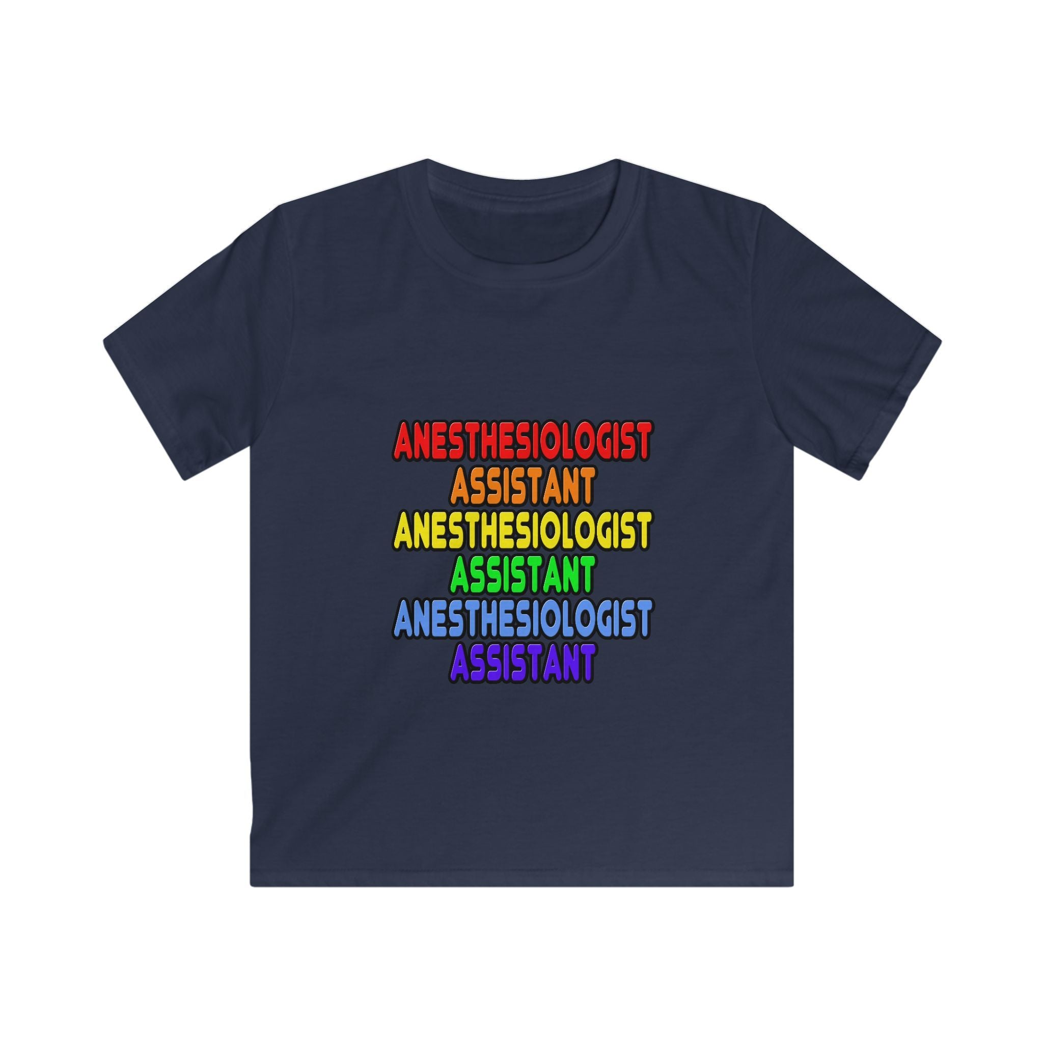 Rainbow Anesthesiologist Assistant - Kids Softstyle Tee