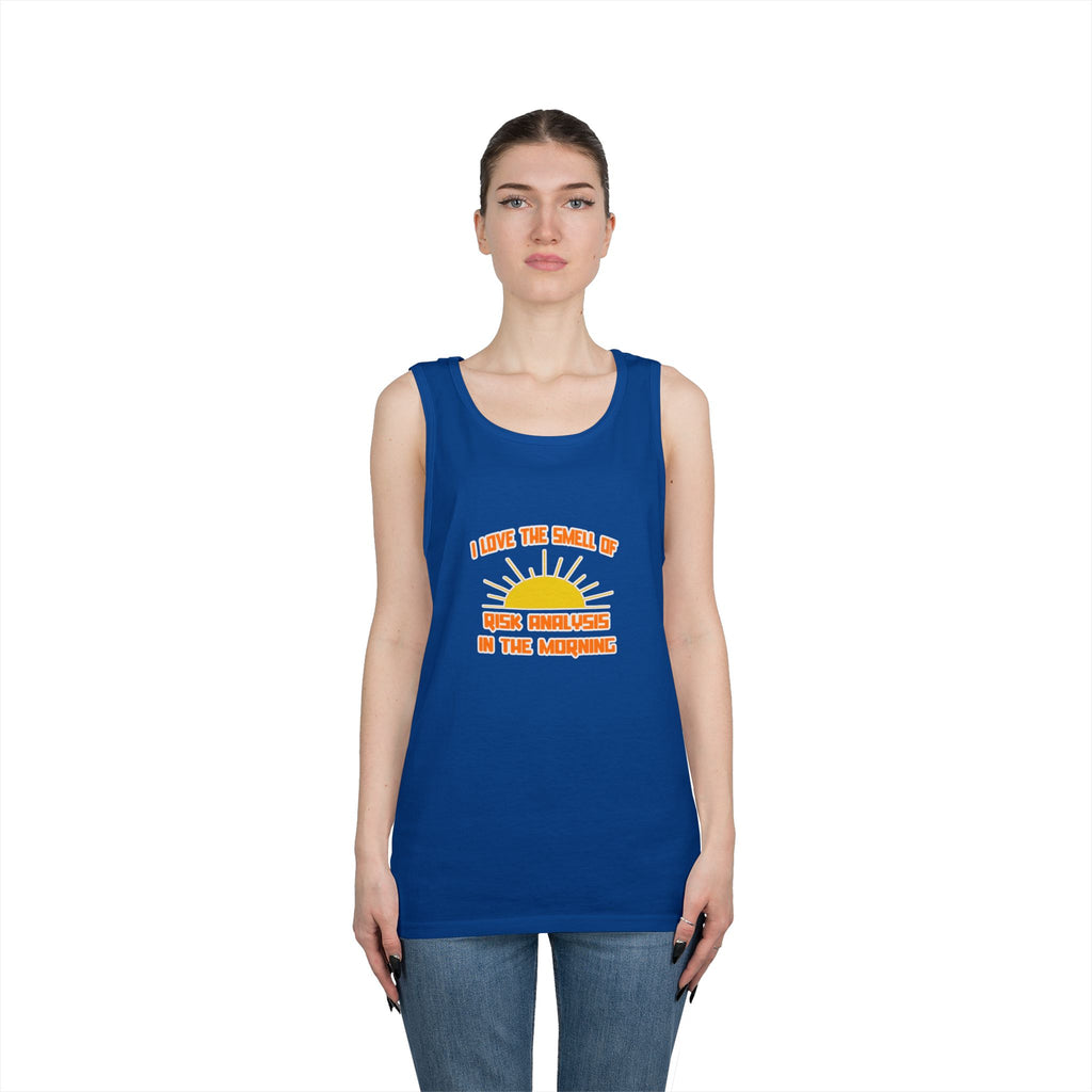 Smell of Risk Analysis in the Morning - Unisex Heavy Cotton Tank Top