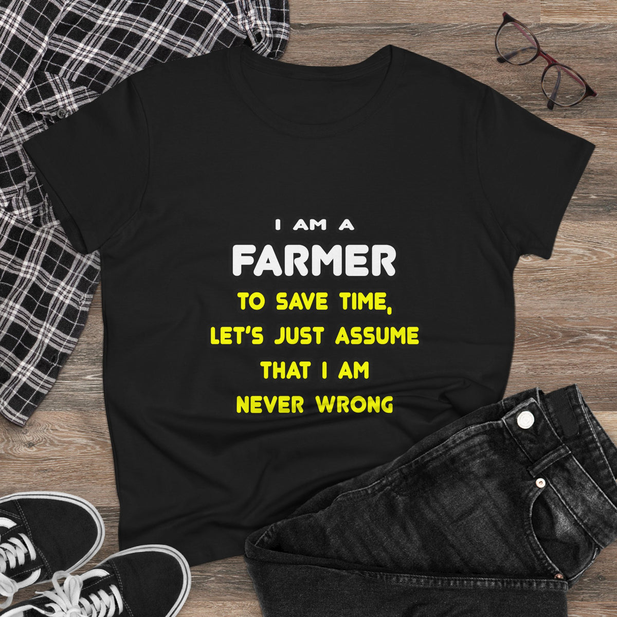 Funny Farmer T Shirts and Gifts - Women's Midweight Cotton Tee
