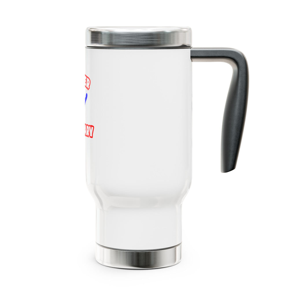 Super Actuary - Stainless Steel Travel Mug with Handle, 14oz