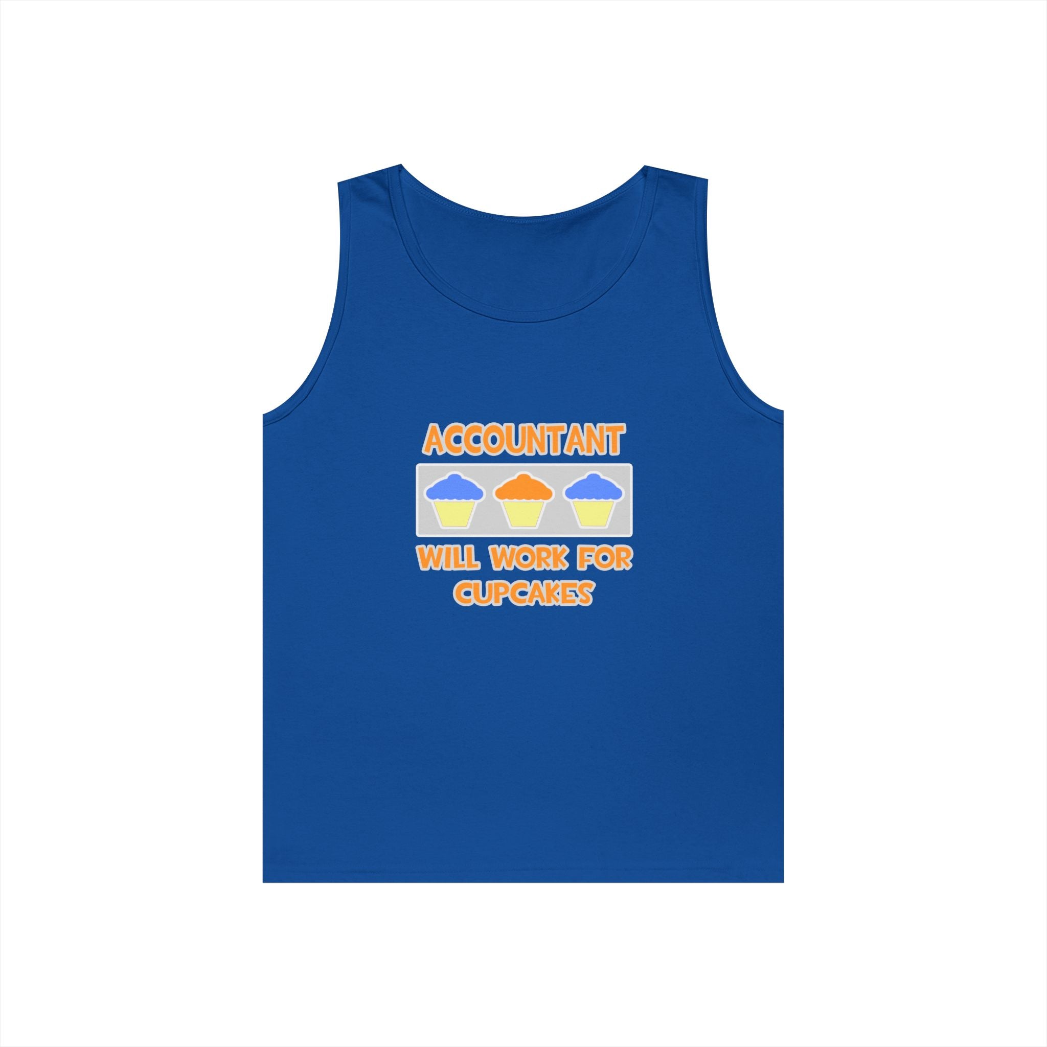 Accountant ... Will Work For Cupcakes - Unisex Heavy Cotton Tank Top