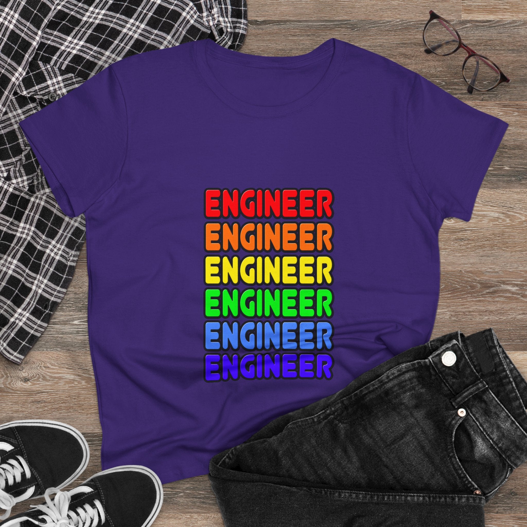 Rainbow Engineer - Women's Midweight Cotton Tee