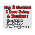 3 Reasons I Love Being a Teacher - Mouse Pad (Rectangle)