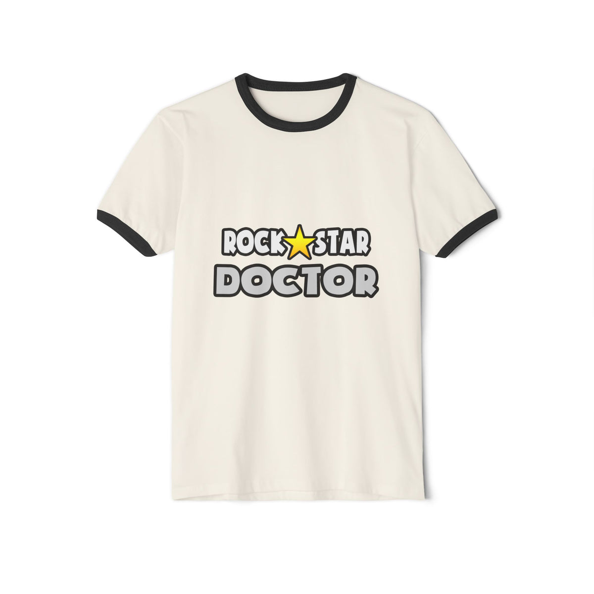 Rock Star Doctor (2) - Unisex Cotton Ringer T-Shirt