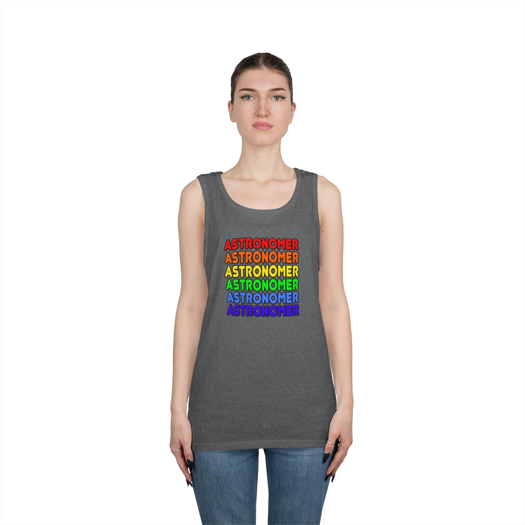 Rainbow Astronomer - Unisex Heavy Cotton Tank Top
