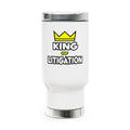 King of Litigation - Stainless Steel Travel Mug with Handle, 14oz