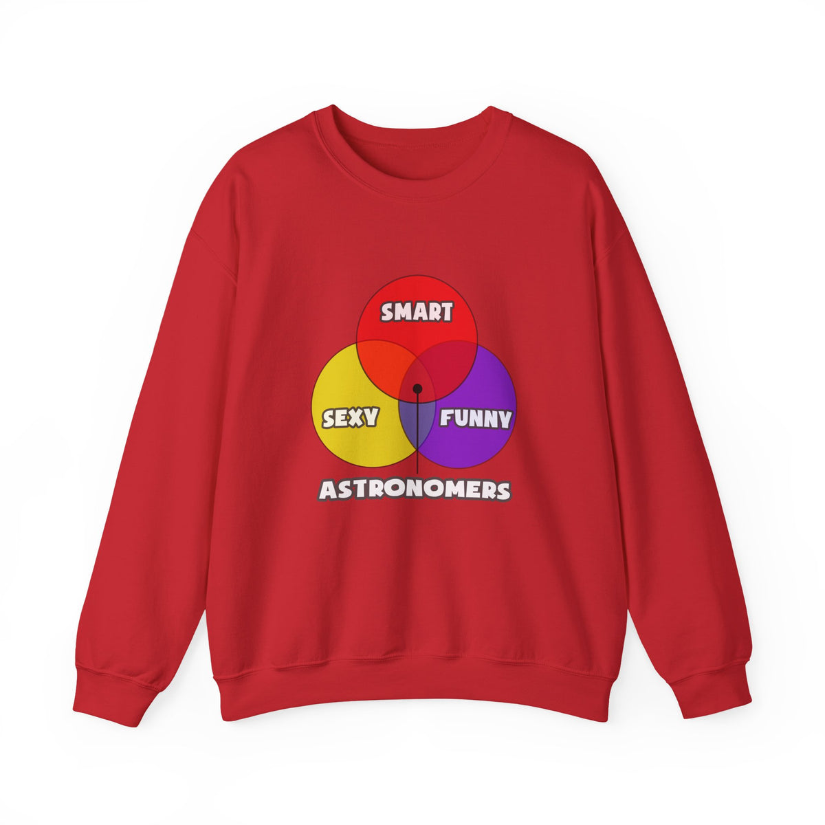 Venn Diagram .. Astronomers - Unisex Heavy Blend™ Crewneck Sweatshirt