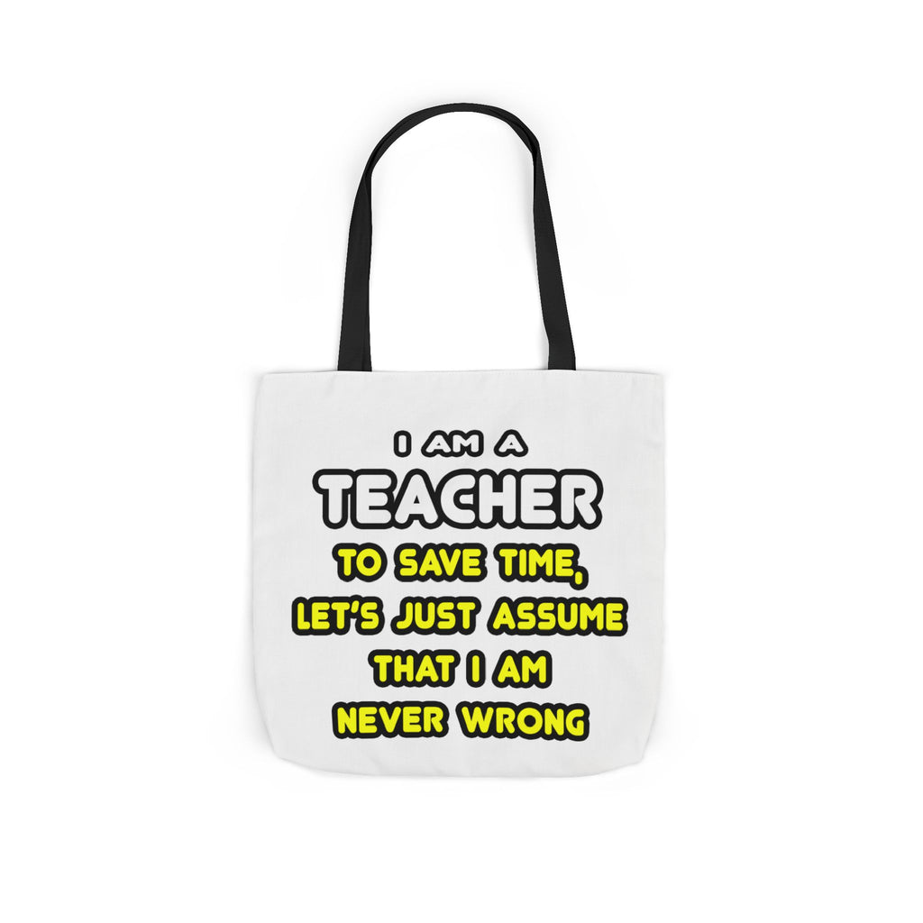 Funny Teacher T Shirts and Gifts - Canvas Tote Bag, 5-Color Straps