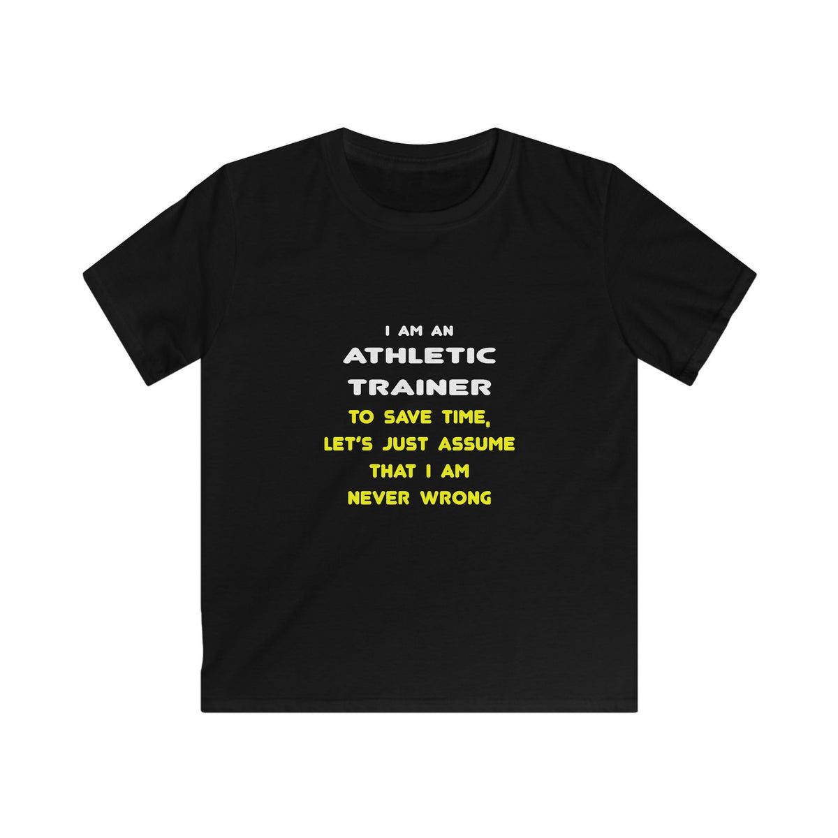 Funny Athletic Trainer T Shirts - Kids Softstyle Tee