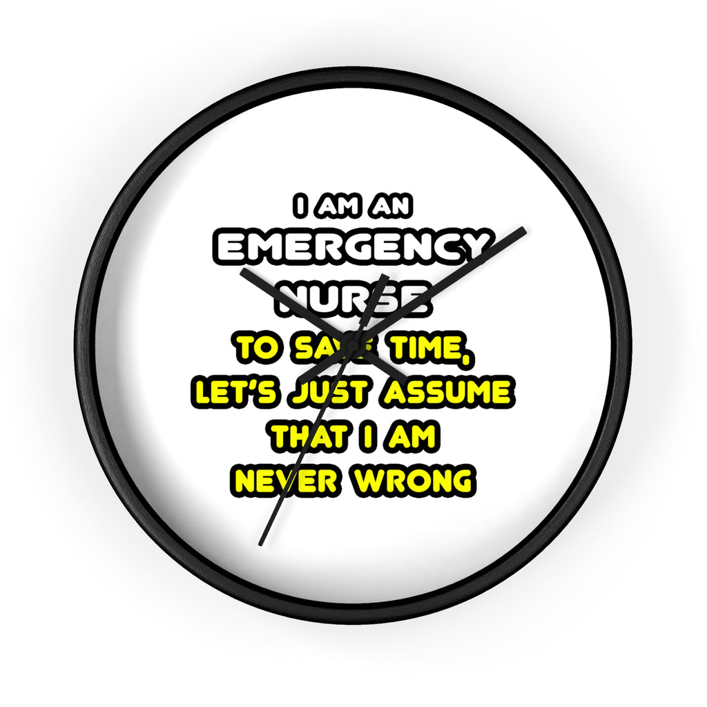 Funny Emergency Nurse T Shirts and Gifts - Wall Clock