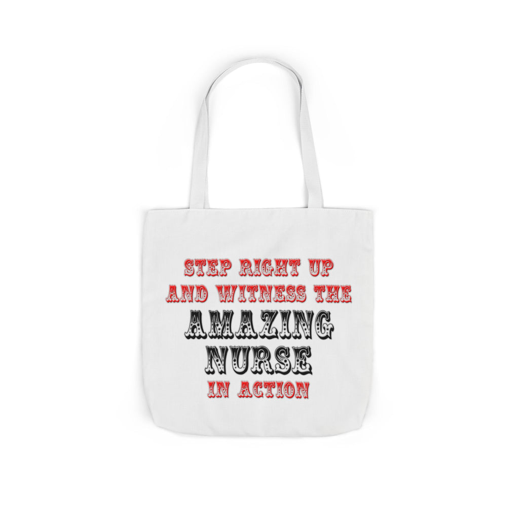 Amazing Nurse In Action - Canvas Tote Bag, 5-Color Straps