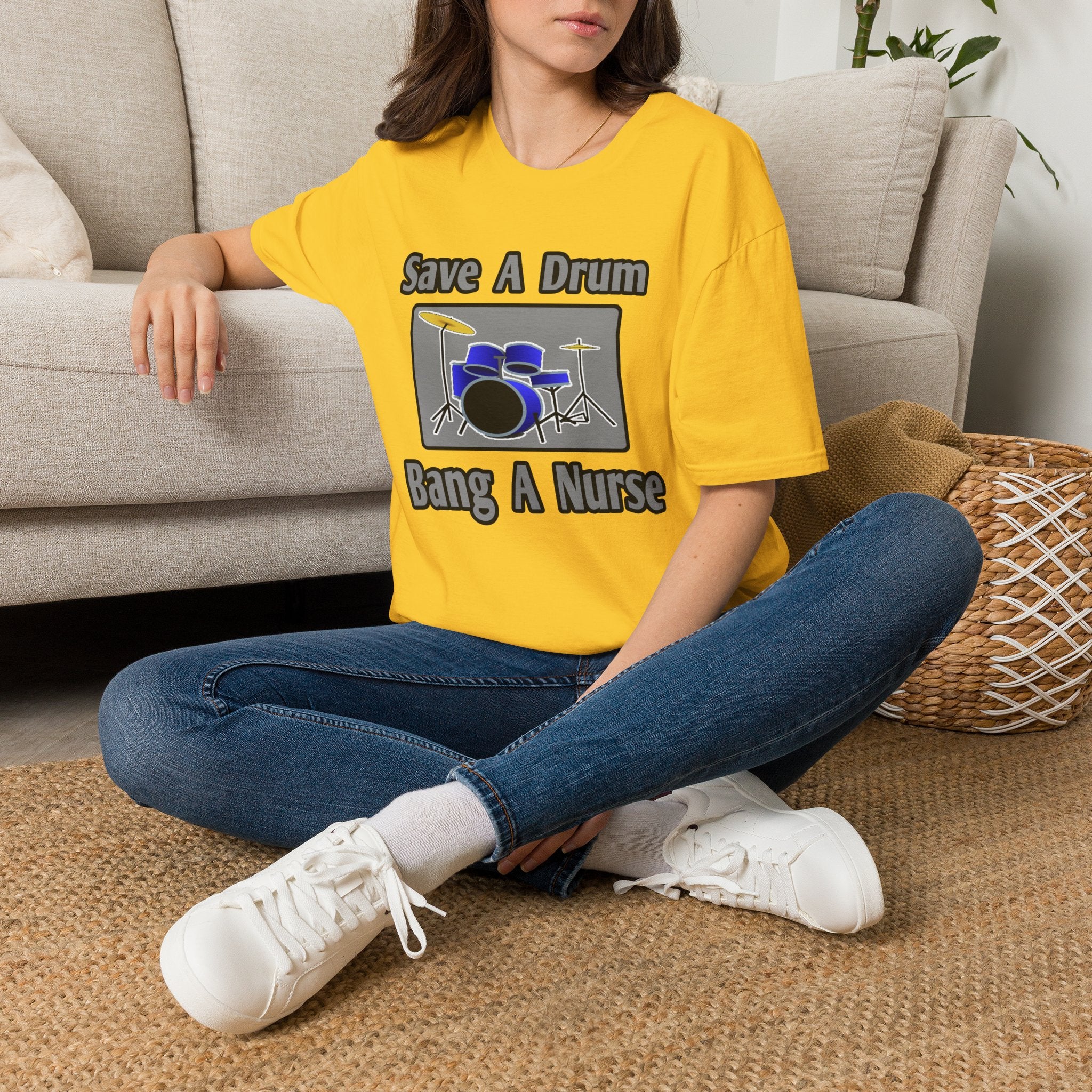 Save a Drum...Bang a Nurse - Unisex Softstyle T-Shirt