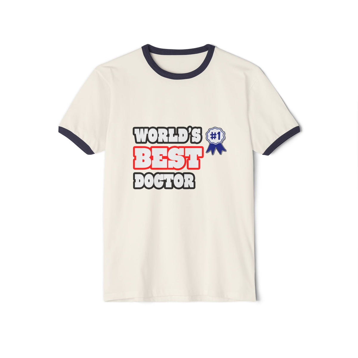World's Best Doctor - Unisex Cotton Ringer T-Shirt
