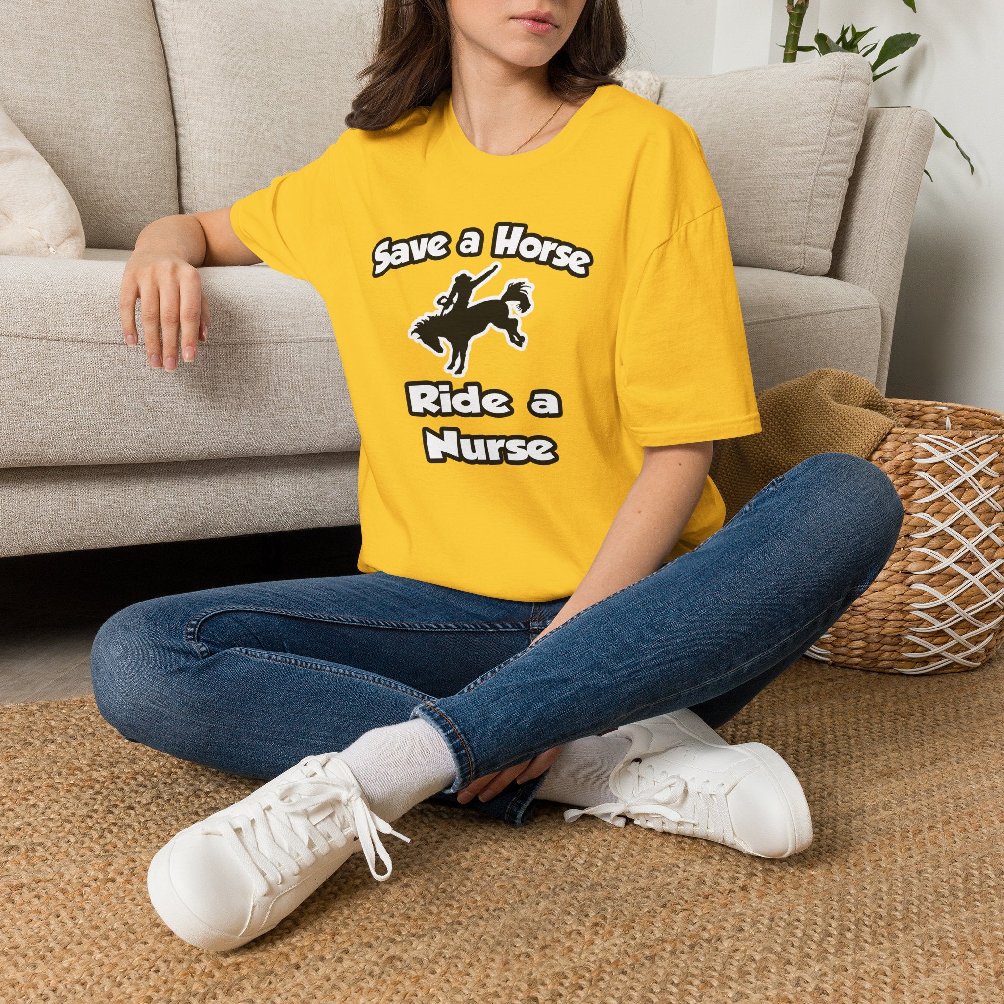 Save a Horse .. Ride a Nurse - Unisex Softstyle T-Shirt