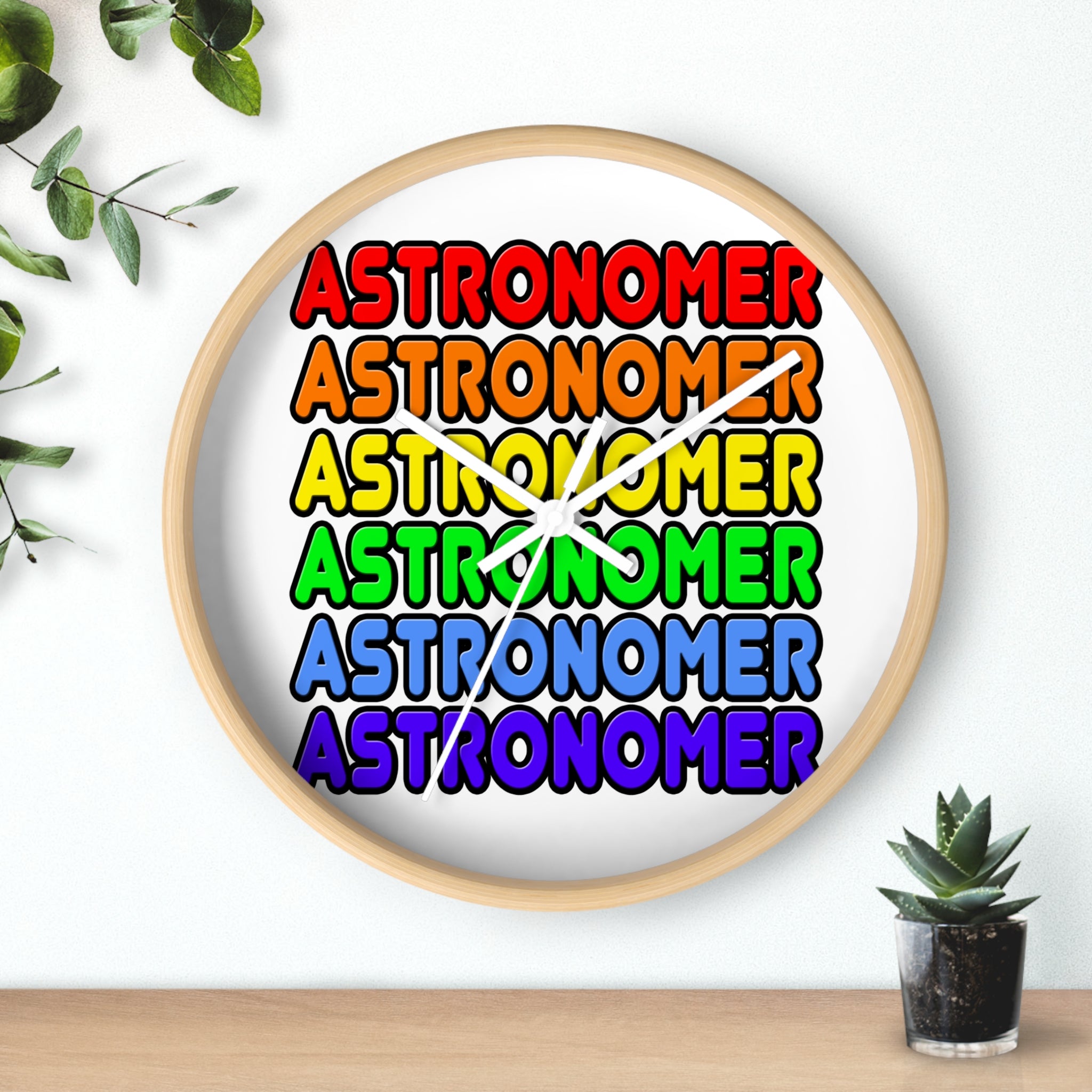 Rainbow Astronomer - Wall Clock