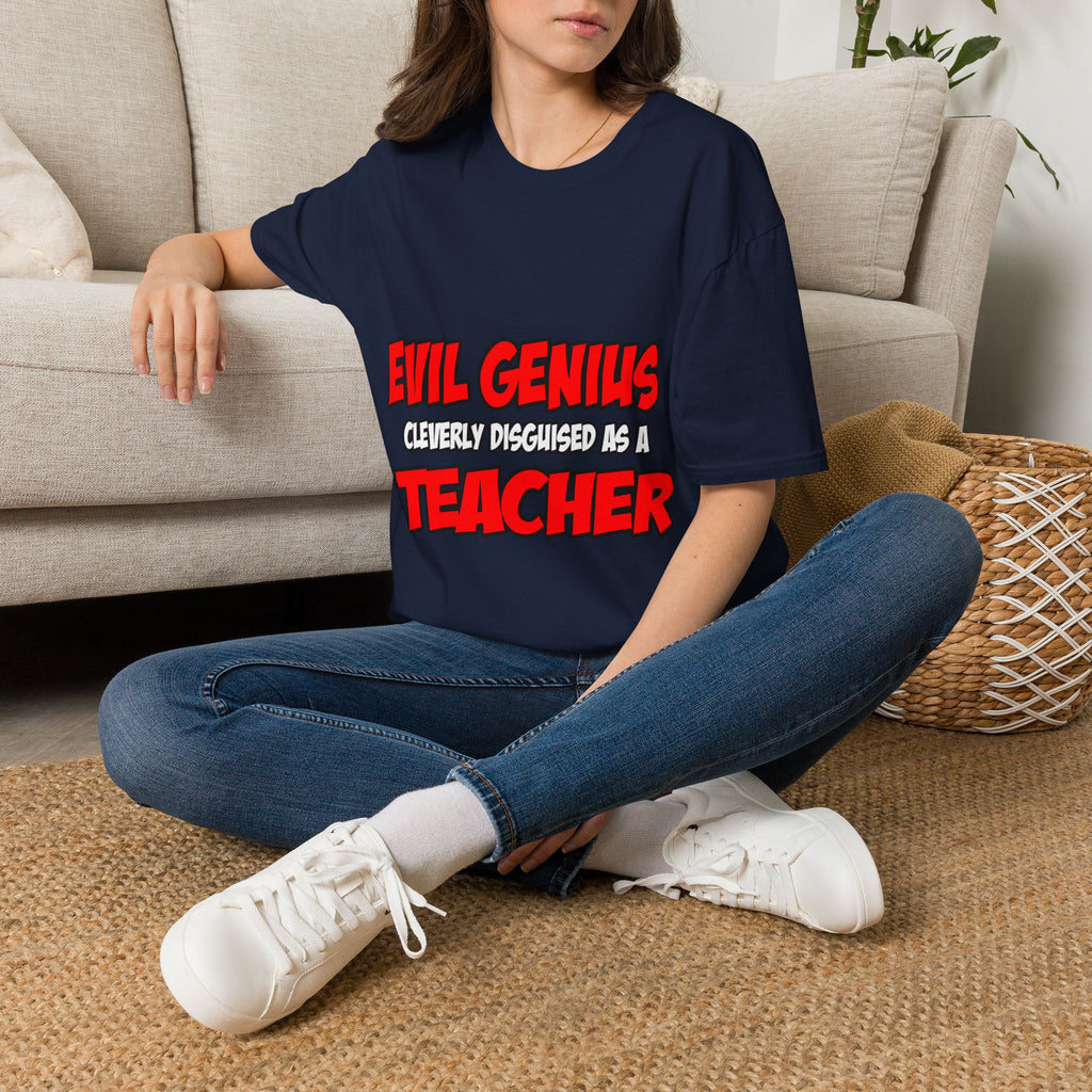 Evil Genius...Teacher - Unisex Softstyle T-Shirt