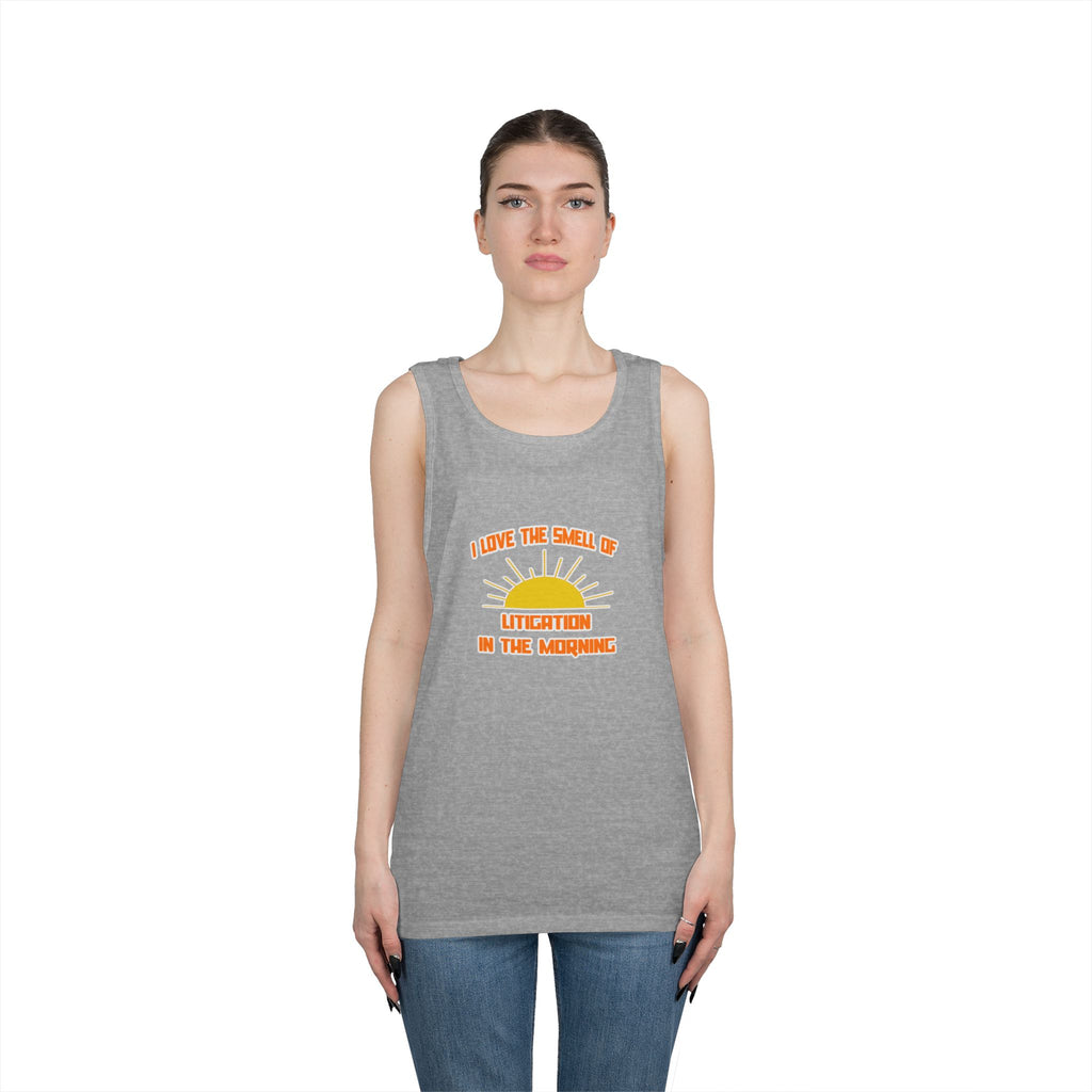 Smell of Litigation in the Morning - Unisex Heavy Cotton Tank Top