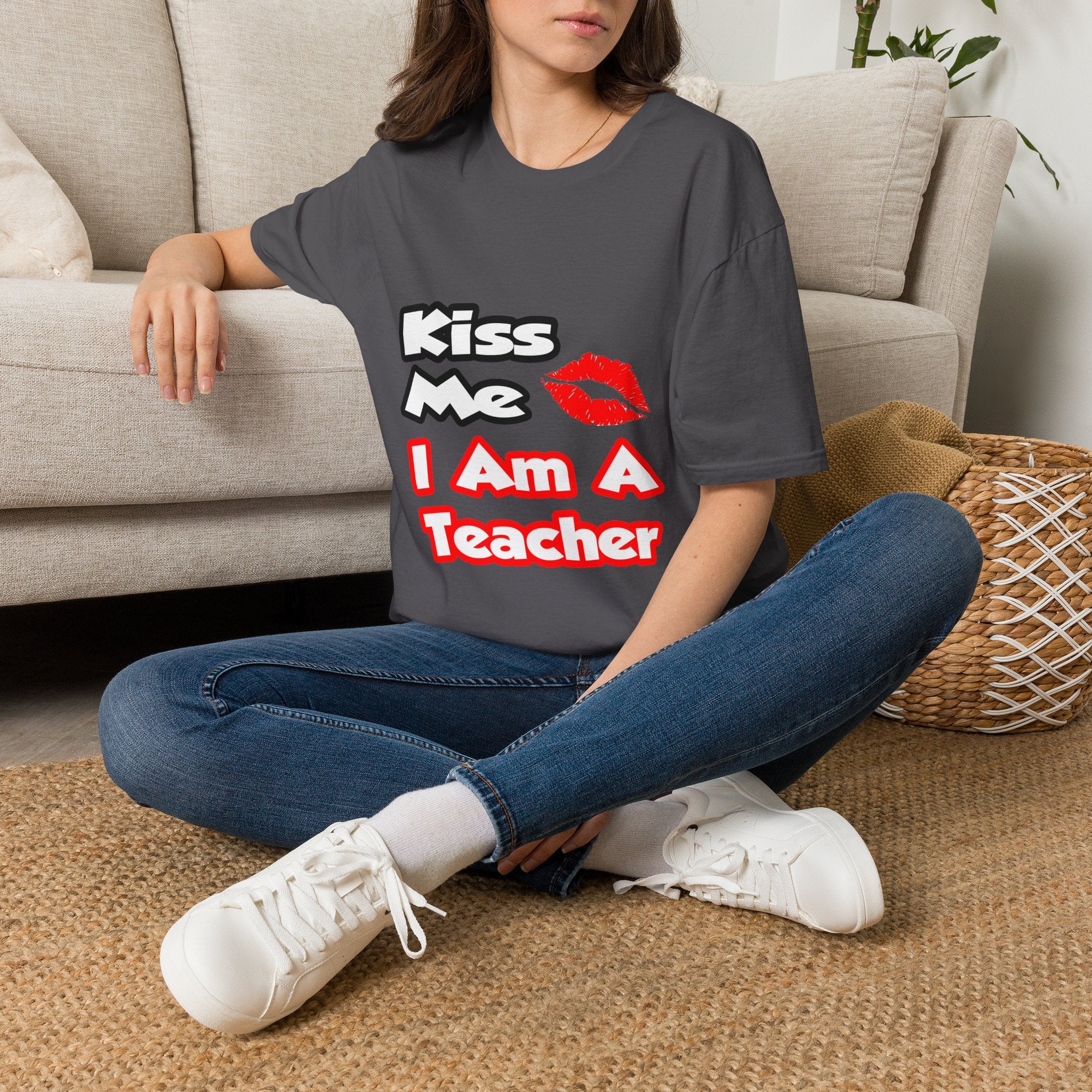 Kiss Me...I Am A Teacher - Unisex Softstyle T-Shirt