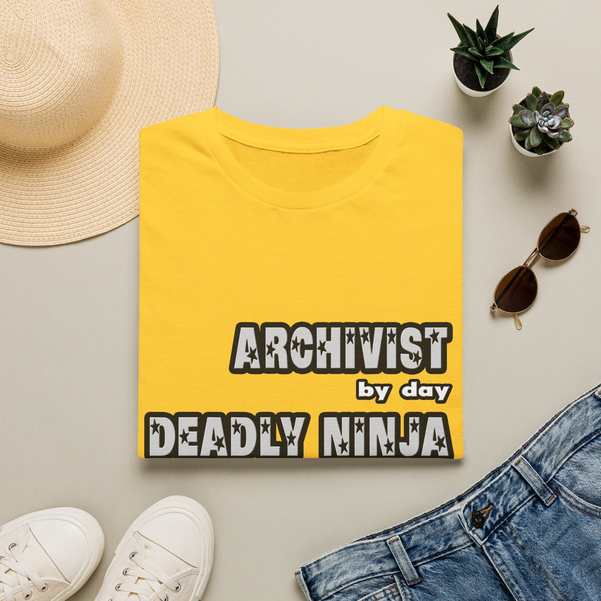 Archivist By Day...Deadly Ninja By Night - Unisex Softstyle T-Shirt