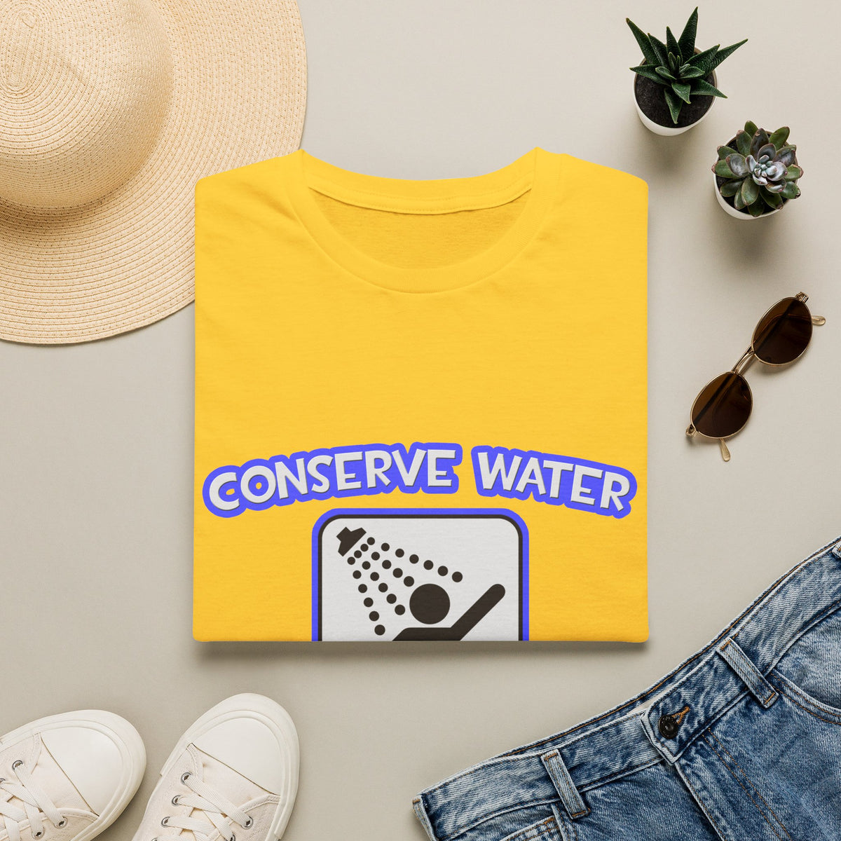 Conserve Water .. Shower With a Teacher - Unisex Softstyle T-Shirt