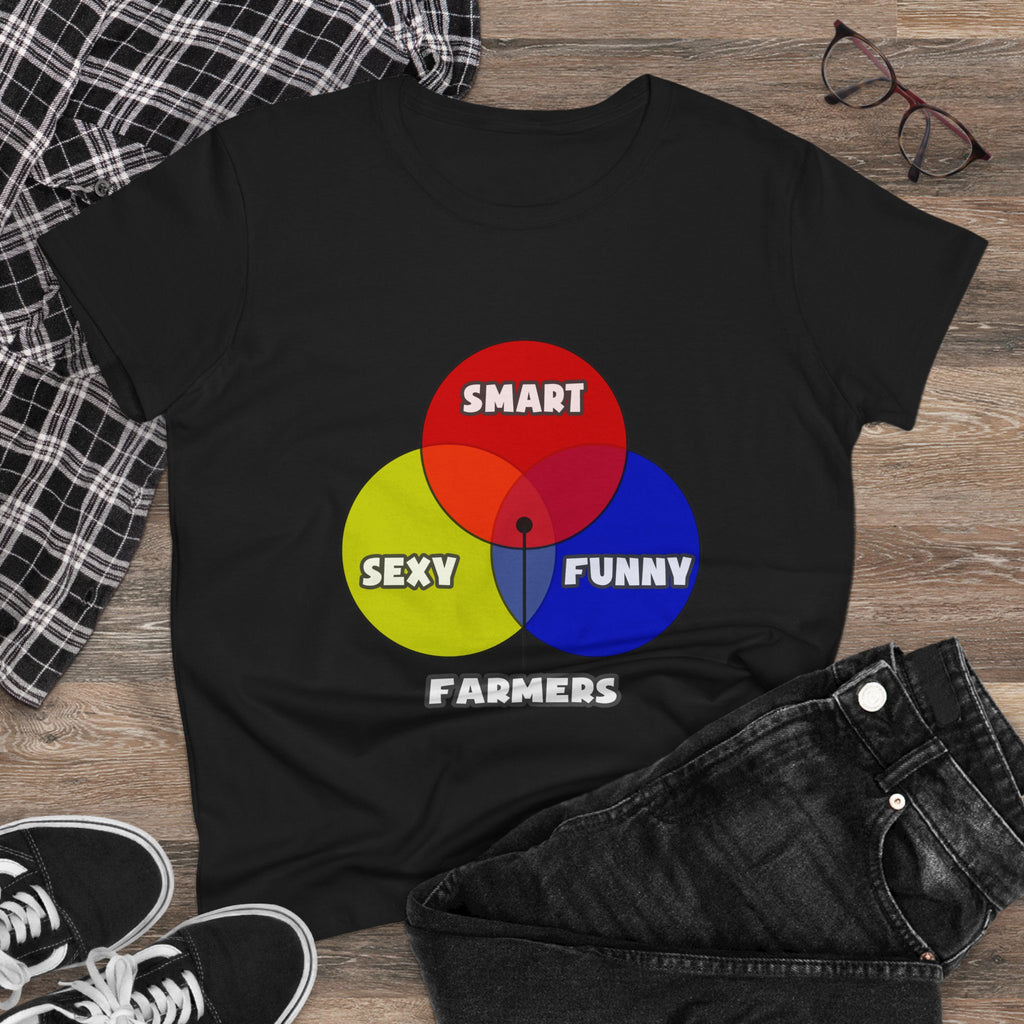 Venn Diagram .. Farmers - Women's Midweight Cotton Tee