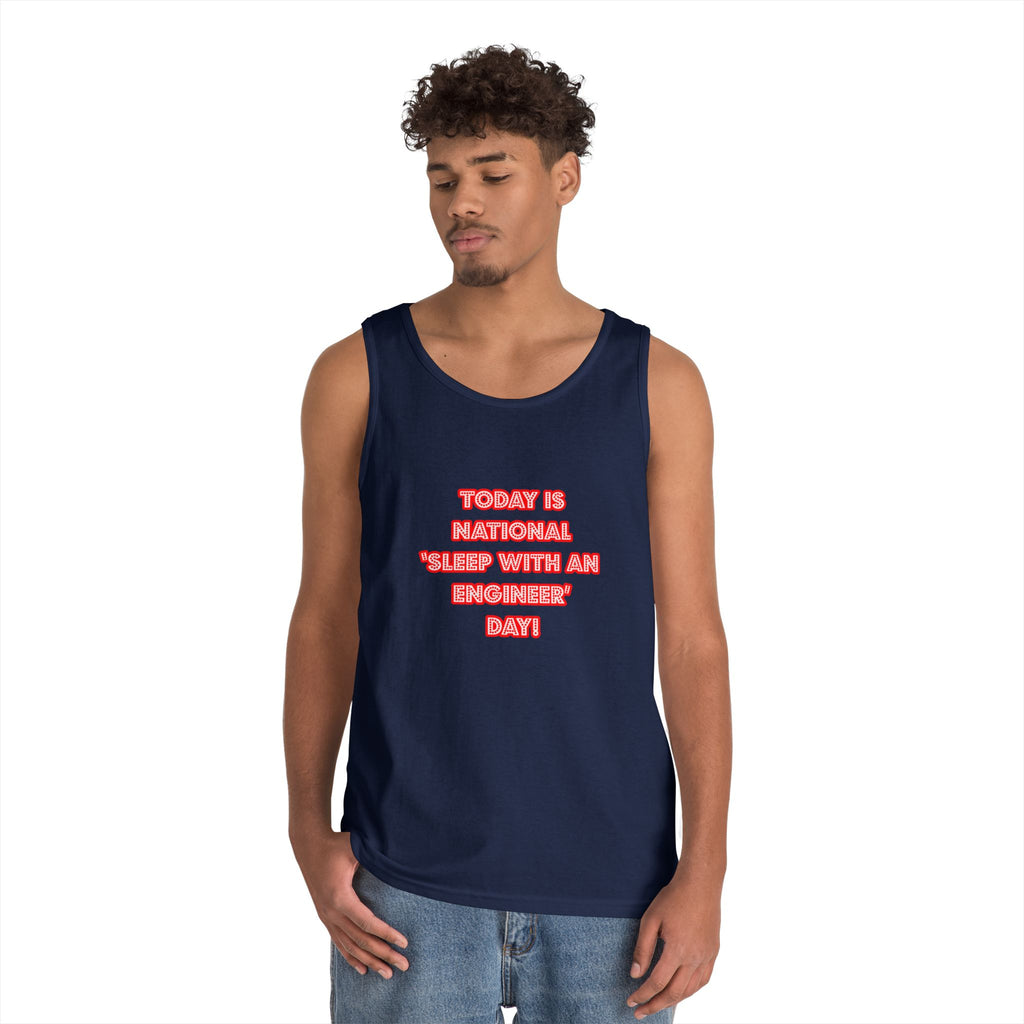 National 'Sleep With an Engineer' Day - Unisex Heavy Cotton Tank Top